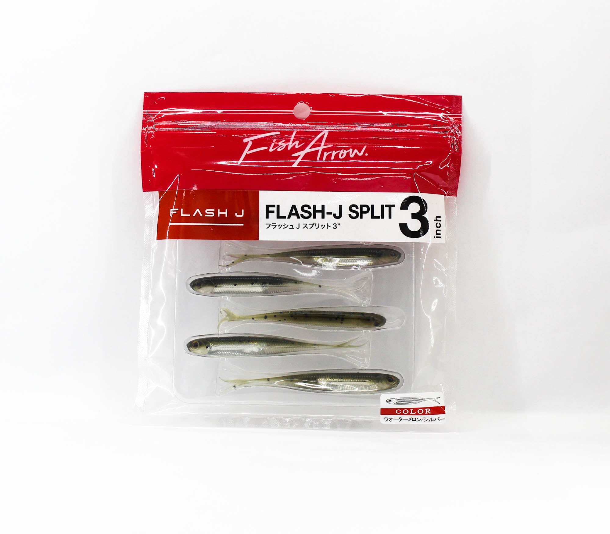 Fish Arrow Soft Lure Flash J Split 3 Inch 7 Piece per pack #02 (3684)