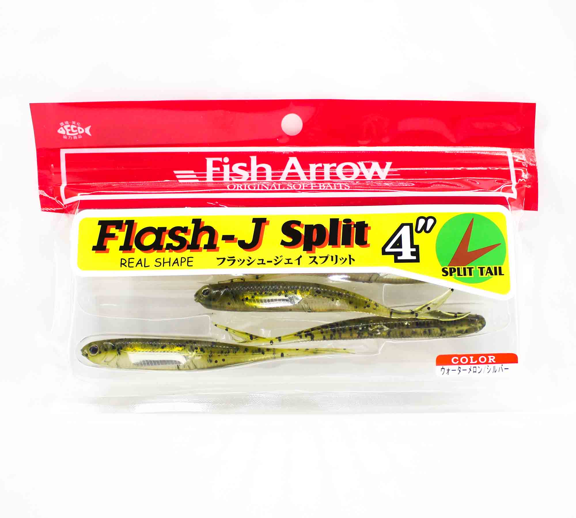 Fish Arrow Soft Lure Flash J Split 4 Inch 6 Piece per pack 02 (3752)
