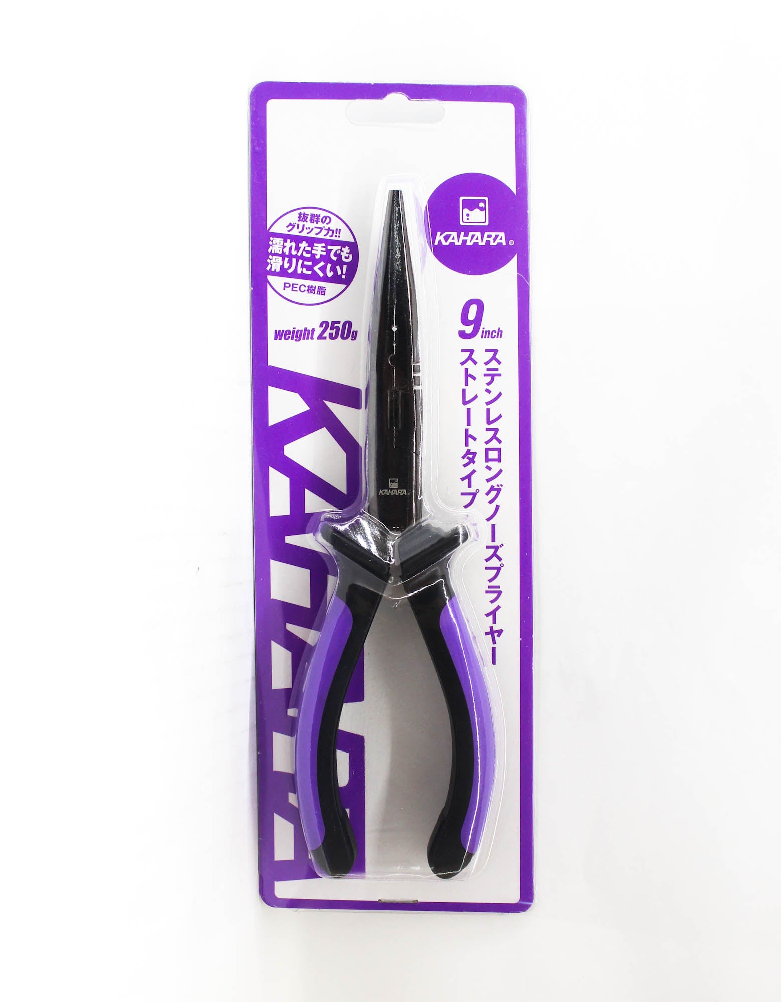 Kahara Pliers Stainless Needle Nose Straight Jaws 9 Inch (3370)