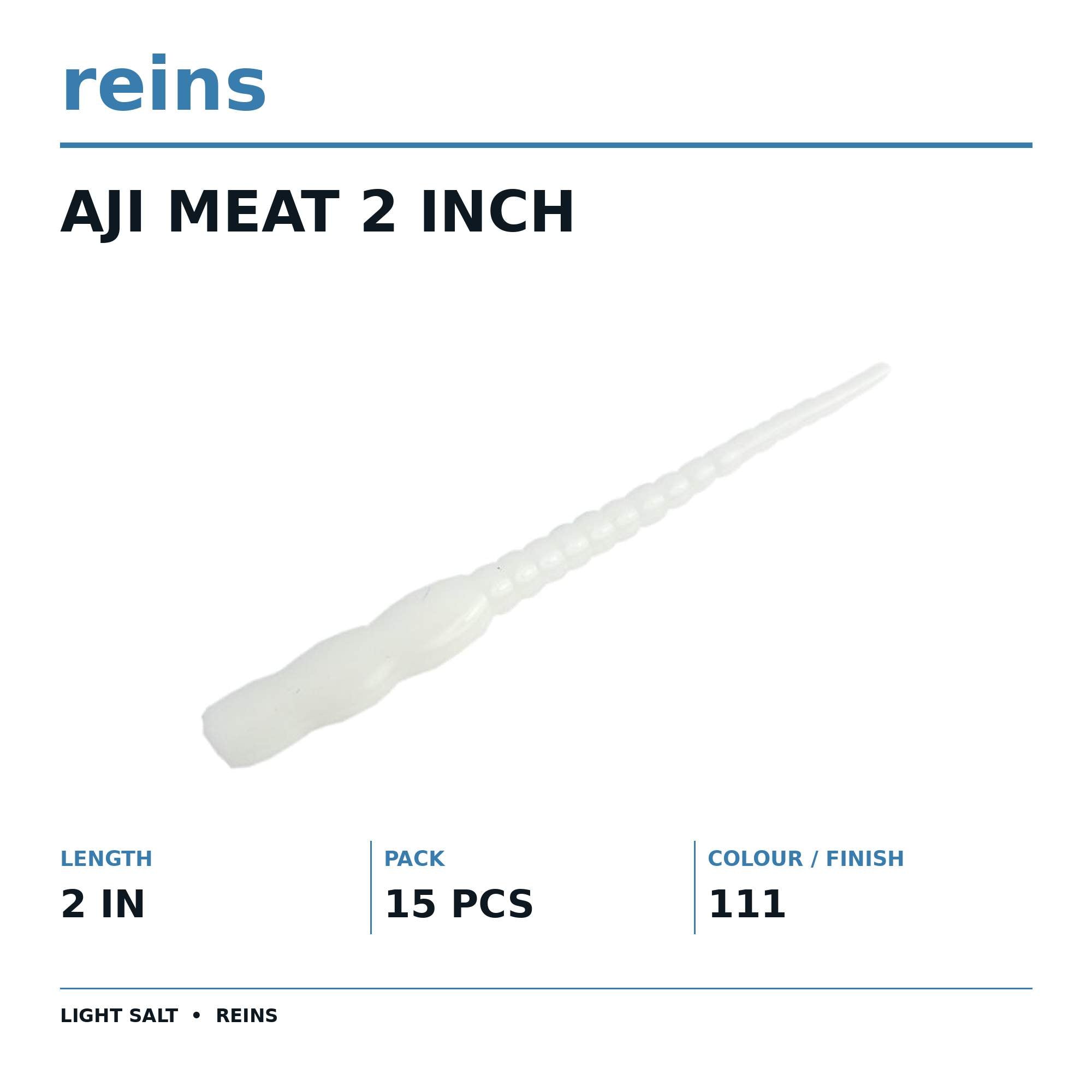 Reins Soft Plastic Aji Meat 2 Inch 15 Pieces 111 (0271)