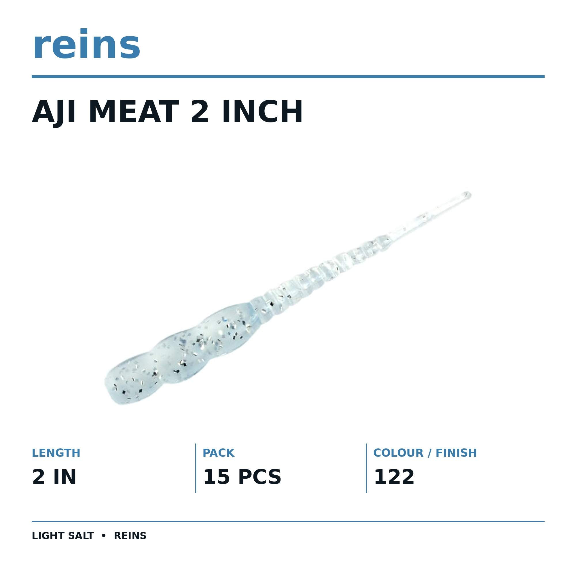 Reins Soft Plastic Aji Meat 2 Inch 15 Pieces 122 (0295)