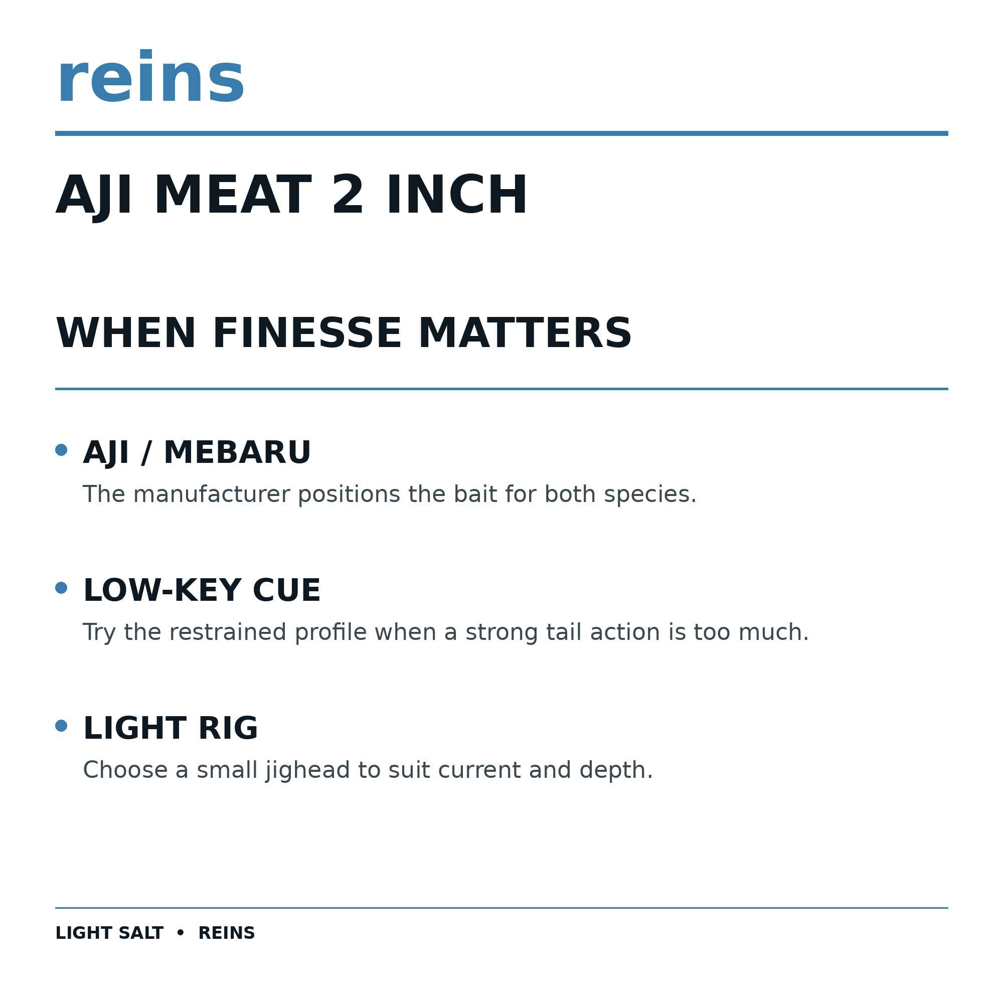 Reins Soft Plastic Aji Meat 2 Inch 15 Pieces 122 (0295)