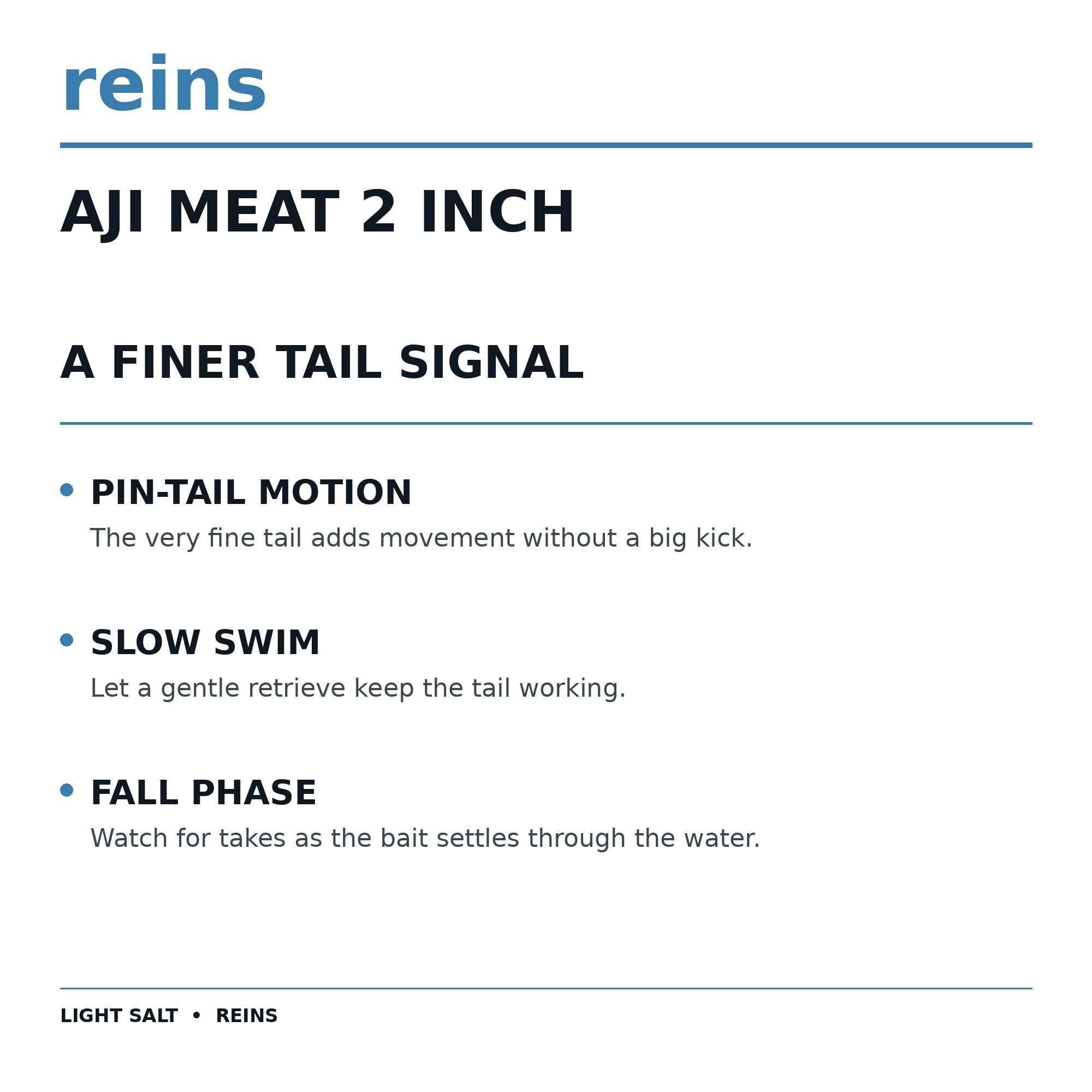 Reins Soft Plastic Aji Meat 2 Inch 15 Pieces 125 (0318)