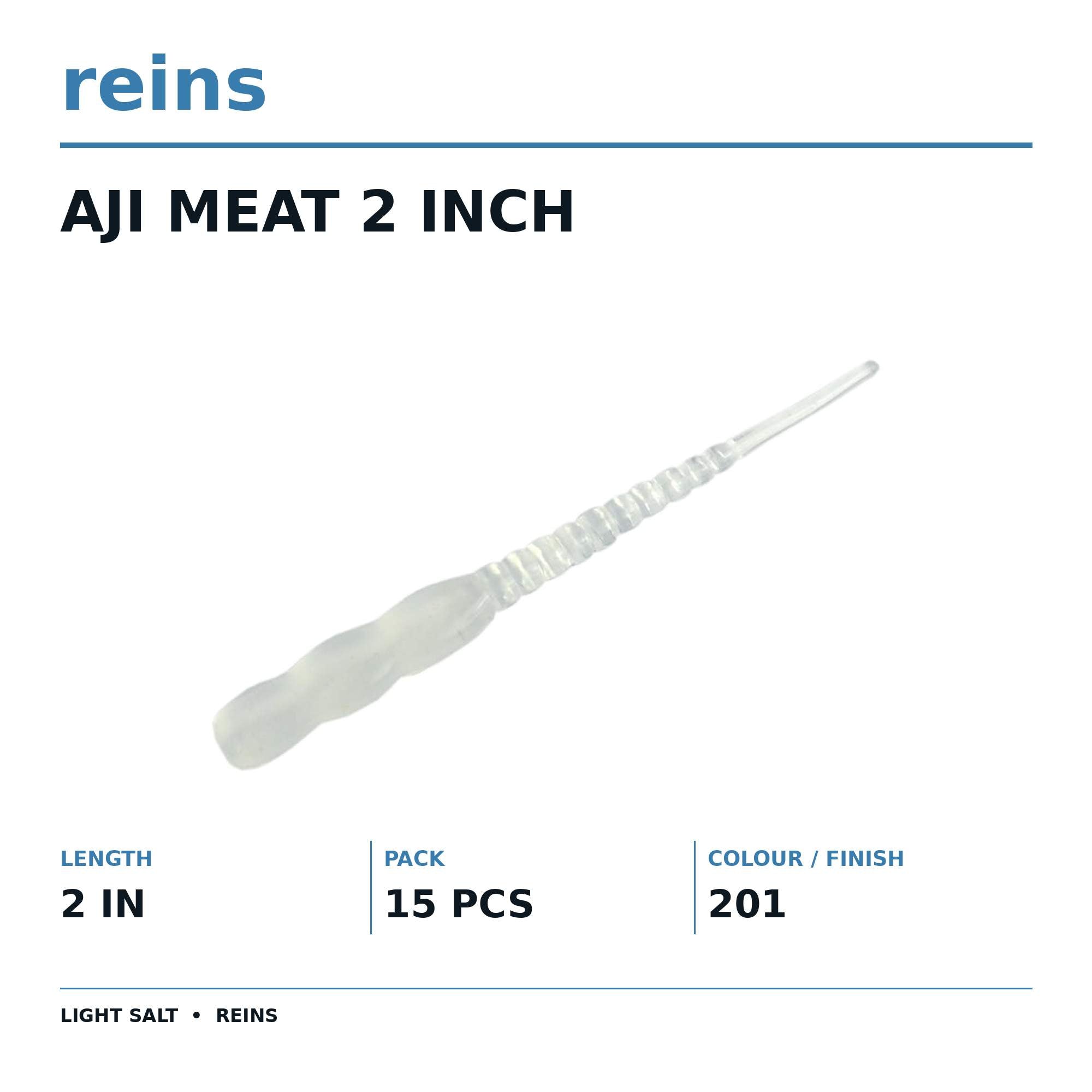 Reins Soft Plastic Aji Meat 2 Inch 15 Pieces 201 (1056)