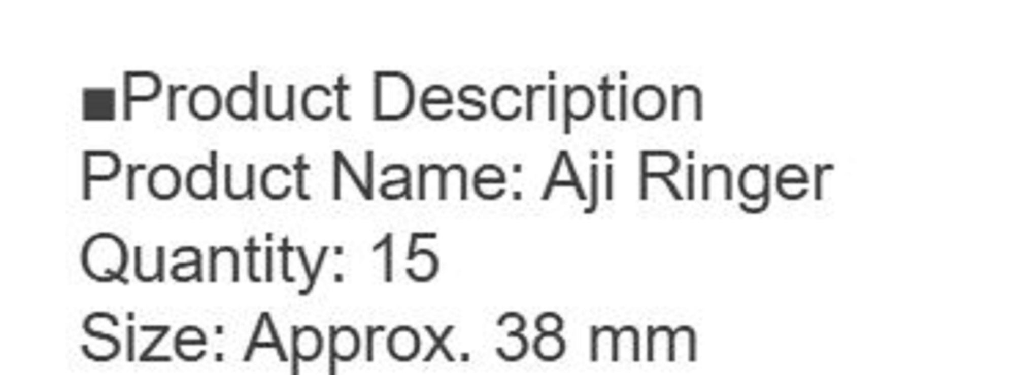 Reins Soft Plastic Aji Ringer 1.5 Inch 15 pieces 204 (3066)