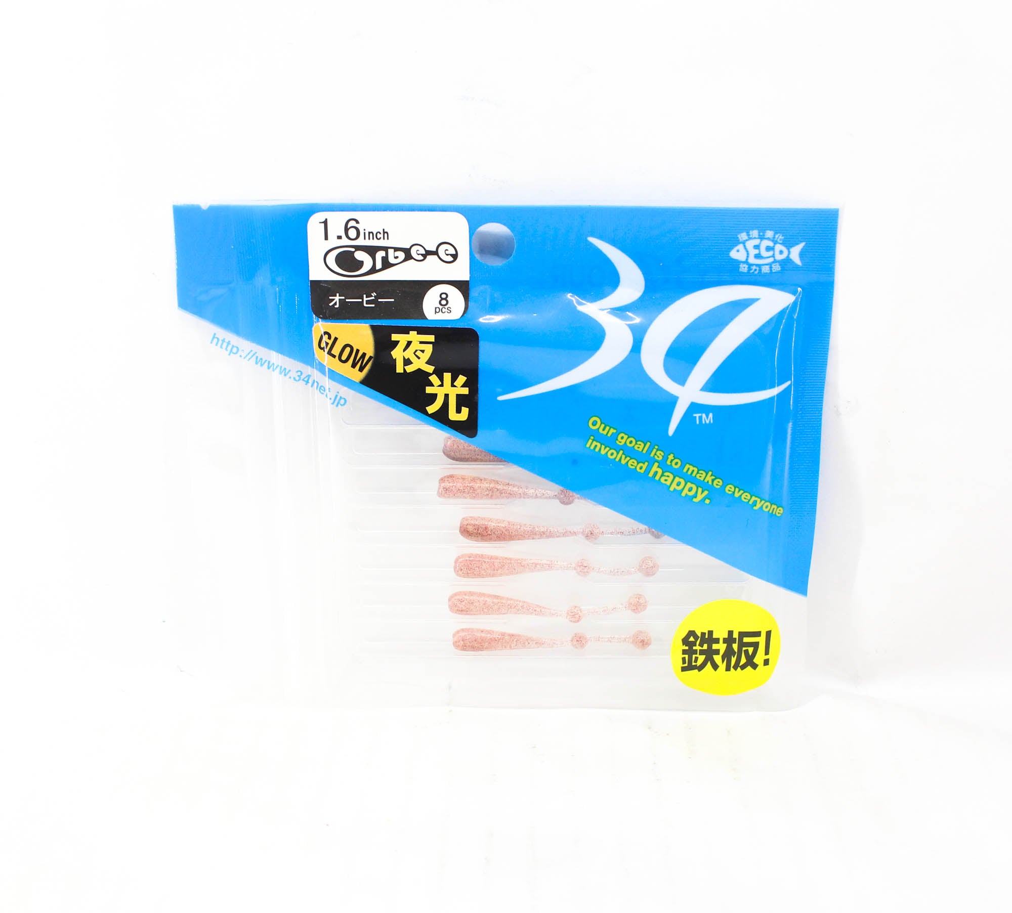 Thirty Four Soft Lure Orbee 1.6 Inch 8 per pack Ameiro (2845)