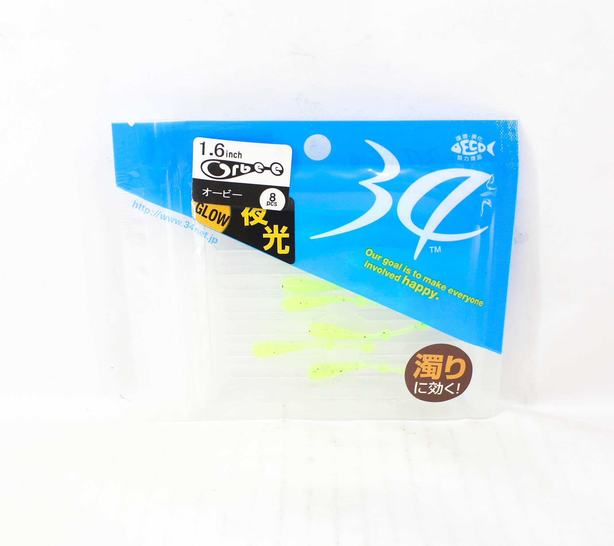 Thirty Four Soft Lure Orbee 1.6 Inch 8 per pack Mitubachi (2869)