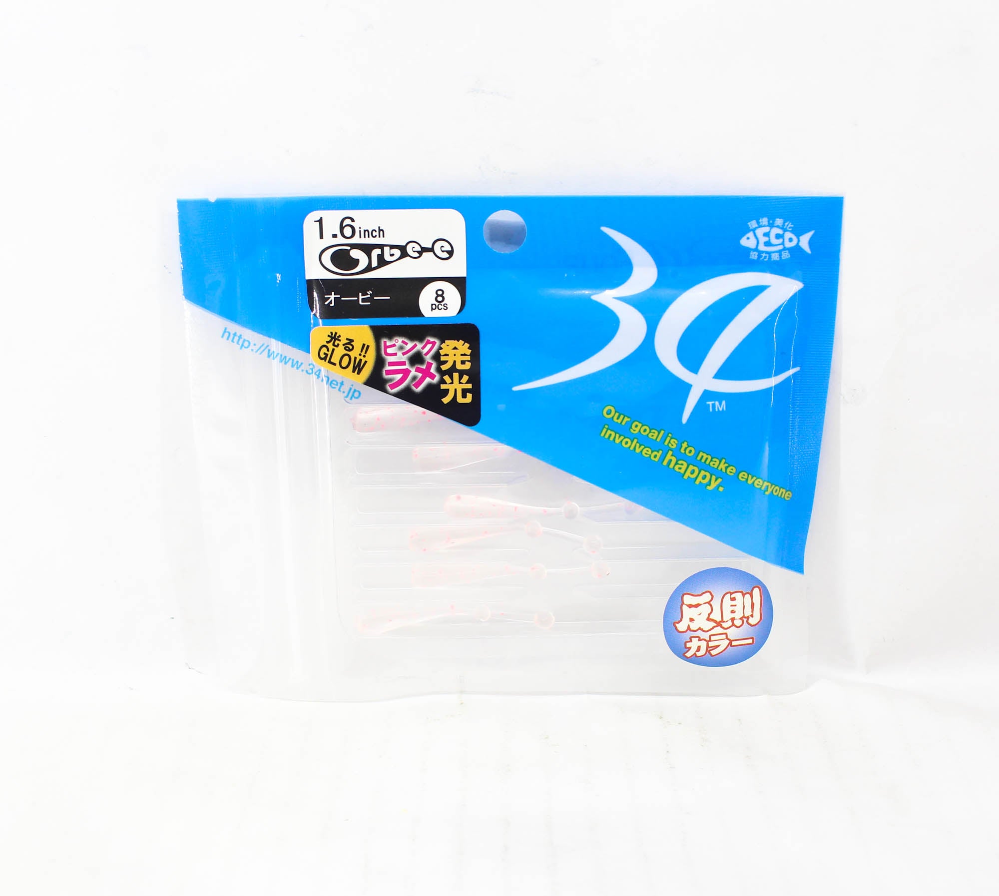 Thirty Four Soft Lure Orbee 1.6 Inch 8 per pack Hanachirashi (2890)