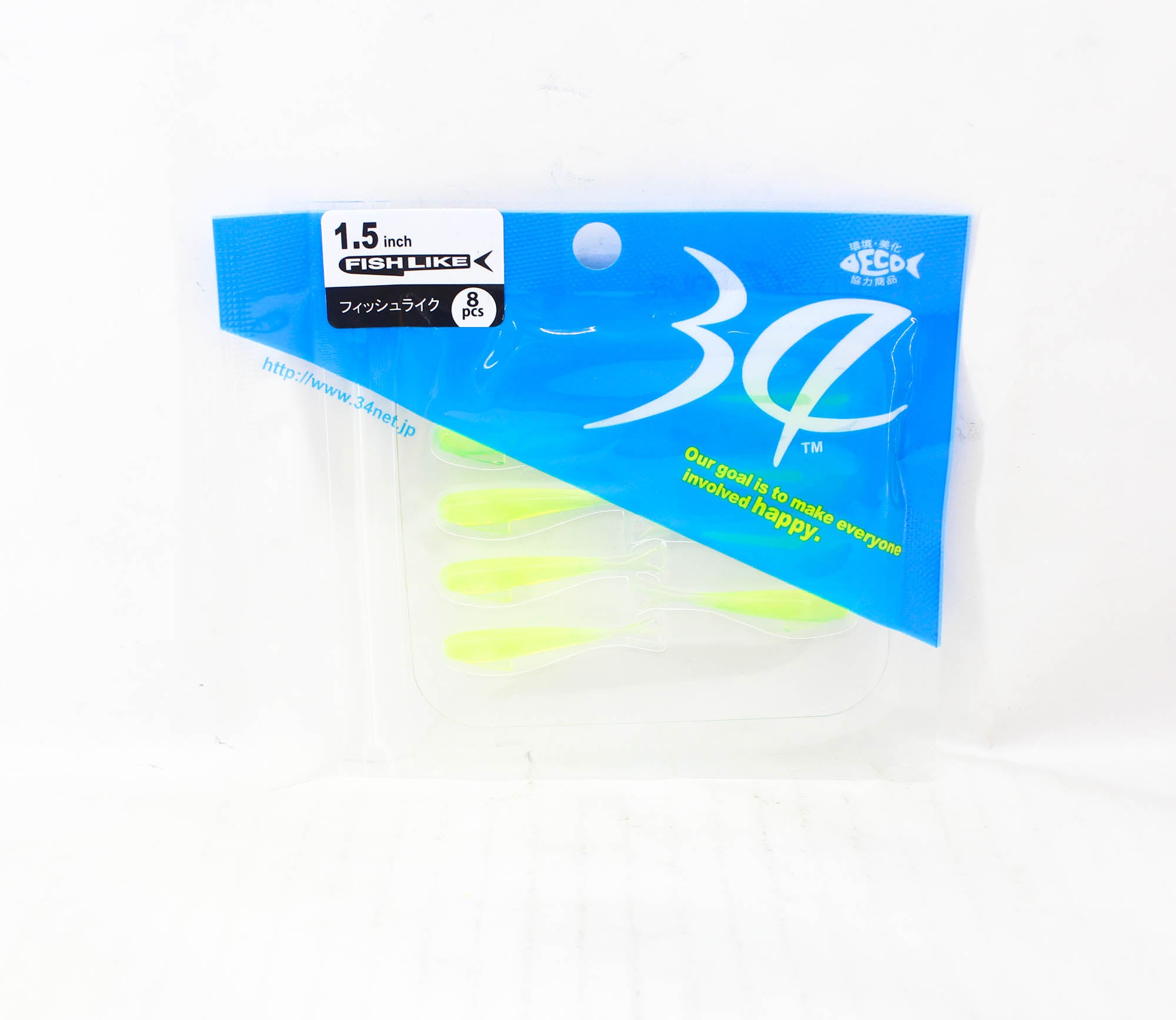 Thirty Four Soft Lure Fishlike 1.5 Inch 8 per pack Takuan (3668)