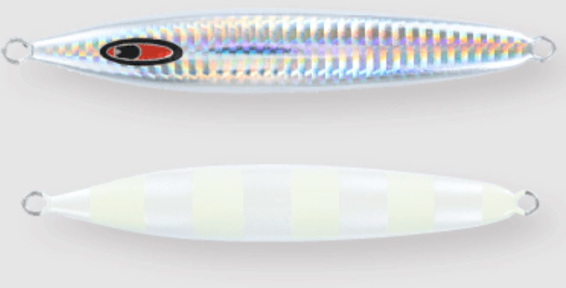 Seafloor Control Metal Jig Abyss 130 grams Pearl Zebra Glow GR (5180)