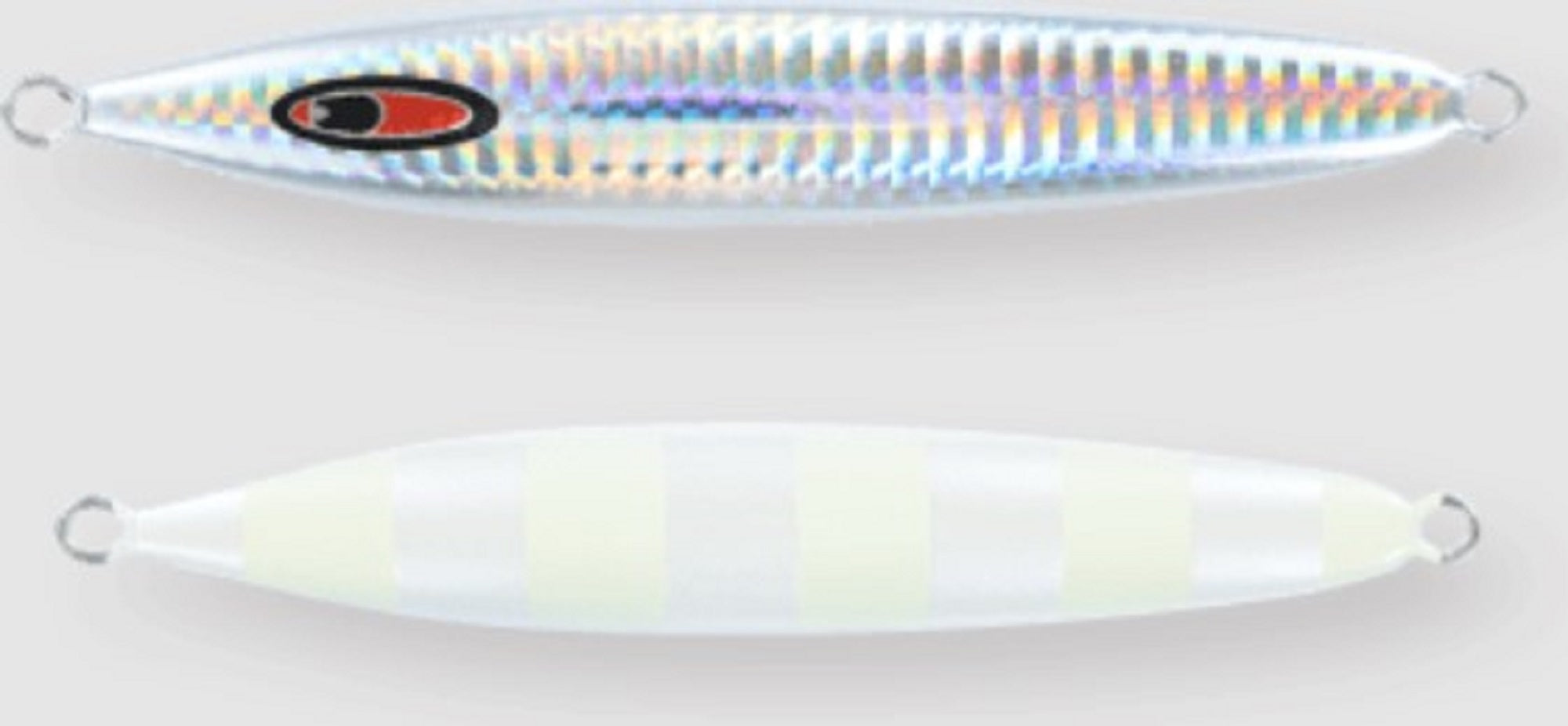Seafloor Control Metal Jig Abyss 320 grams Pearl Zebra Glow GR (5876)