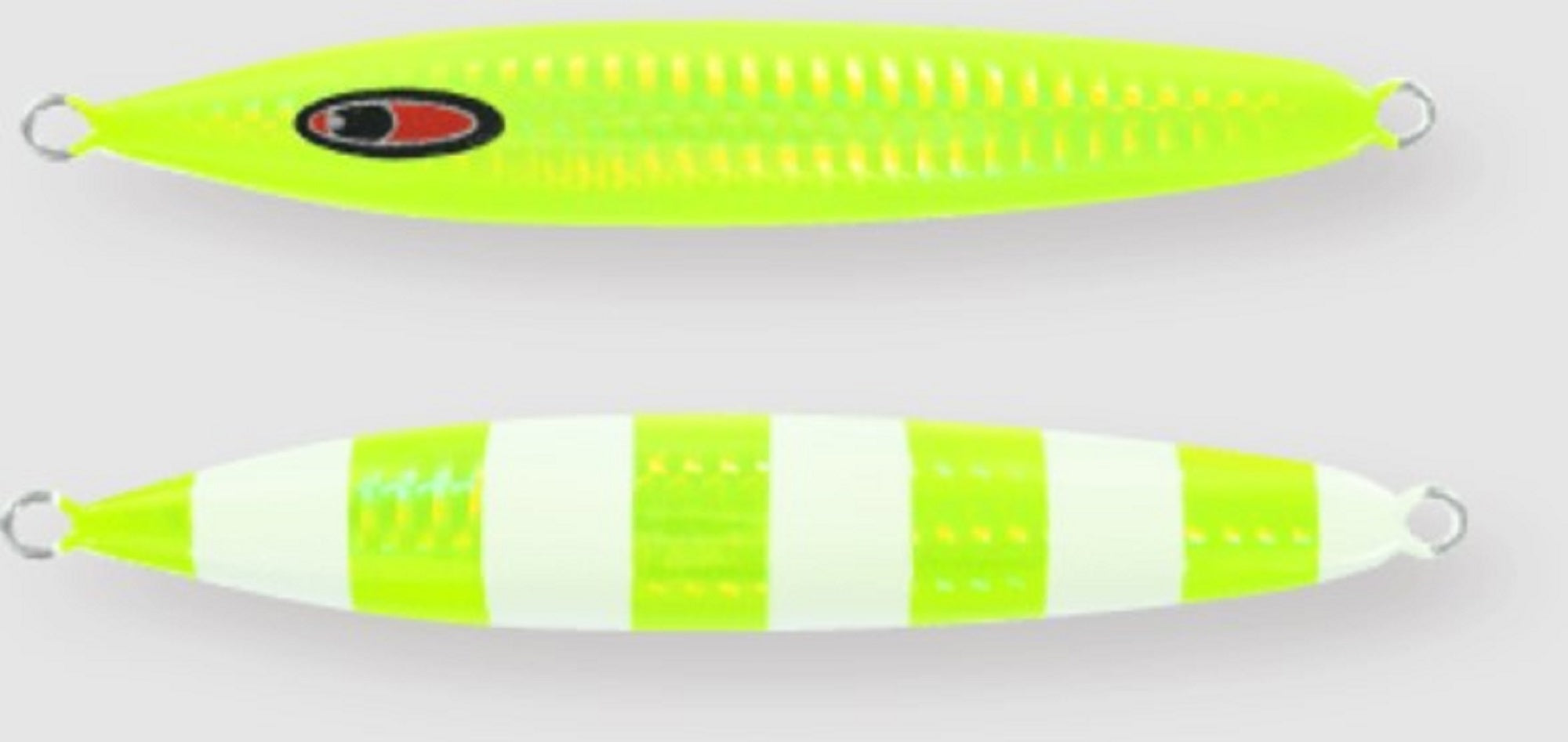 Seafloor Control Metal Jig Abyss 180 grams Chart Yellow Zebra Glow GR (8587)