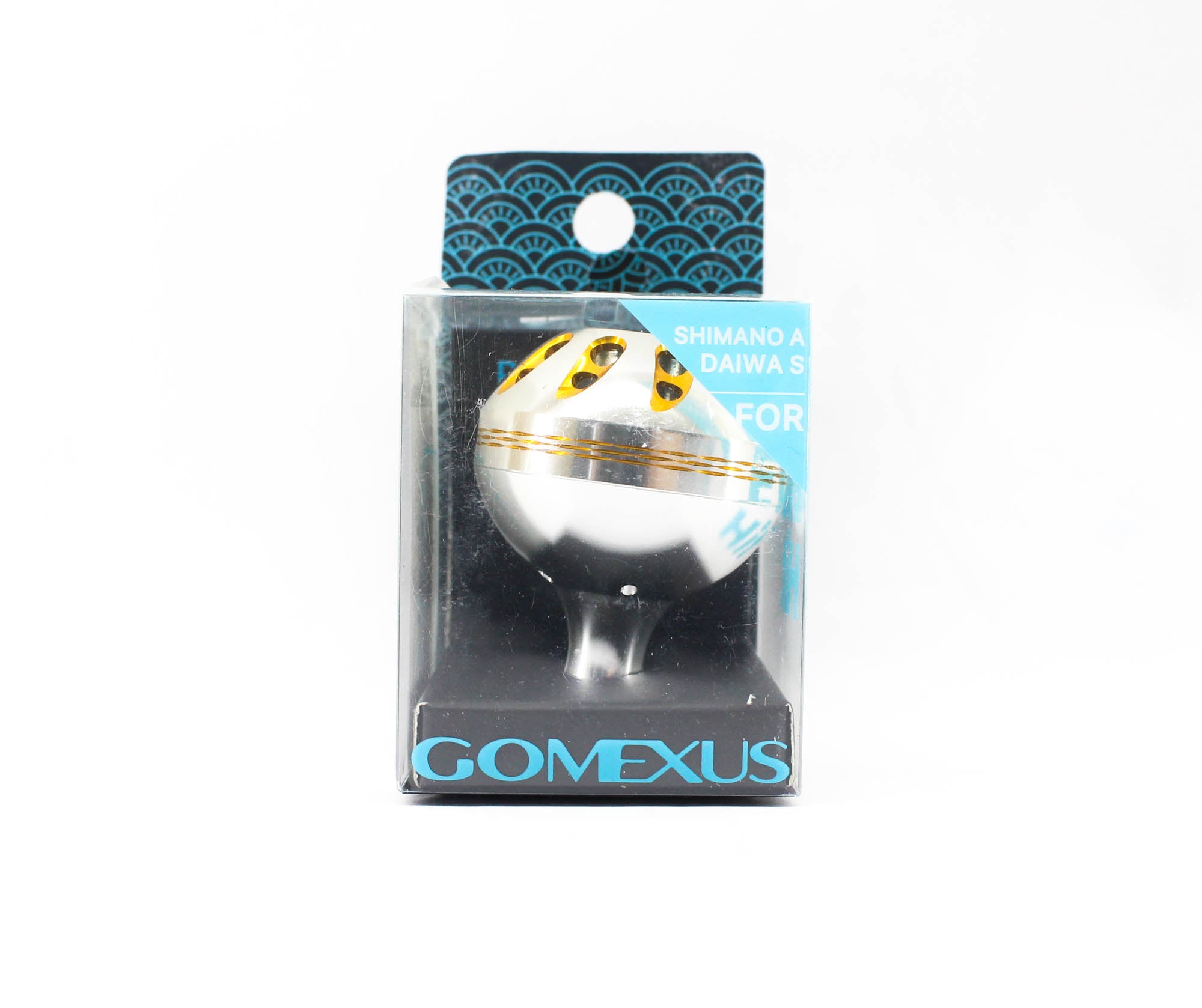 Gomexus K138ASRGD Knob Alu Silver Gold 38mm Shimano A , Daiwa S (1670)