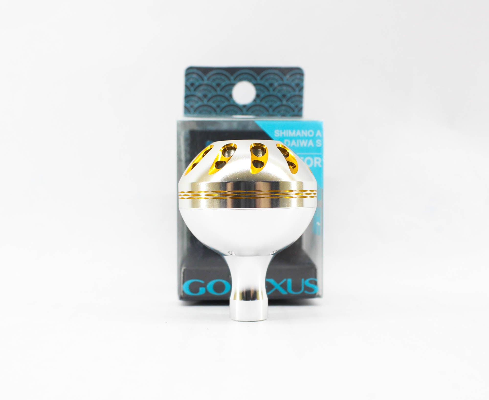 Gomexus K138ASRGD Knob Alu Silver Gold 38mm Shimano A , Daiwa S (1670)