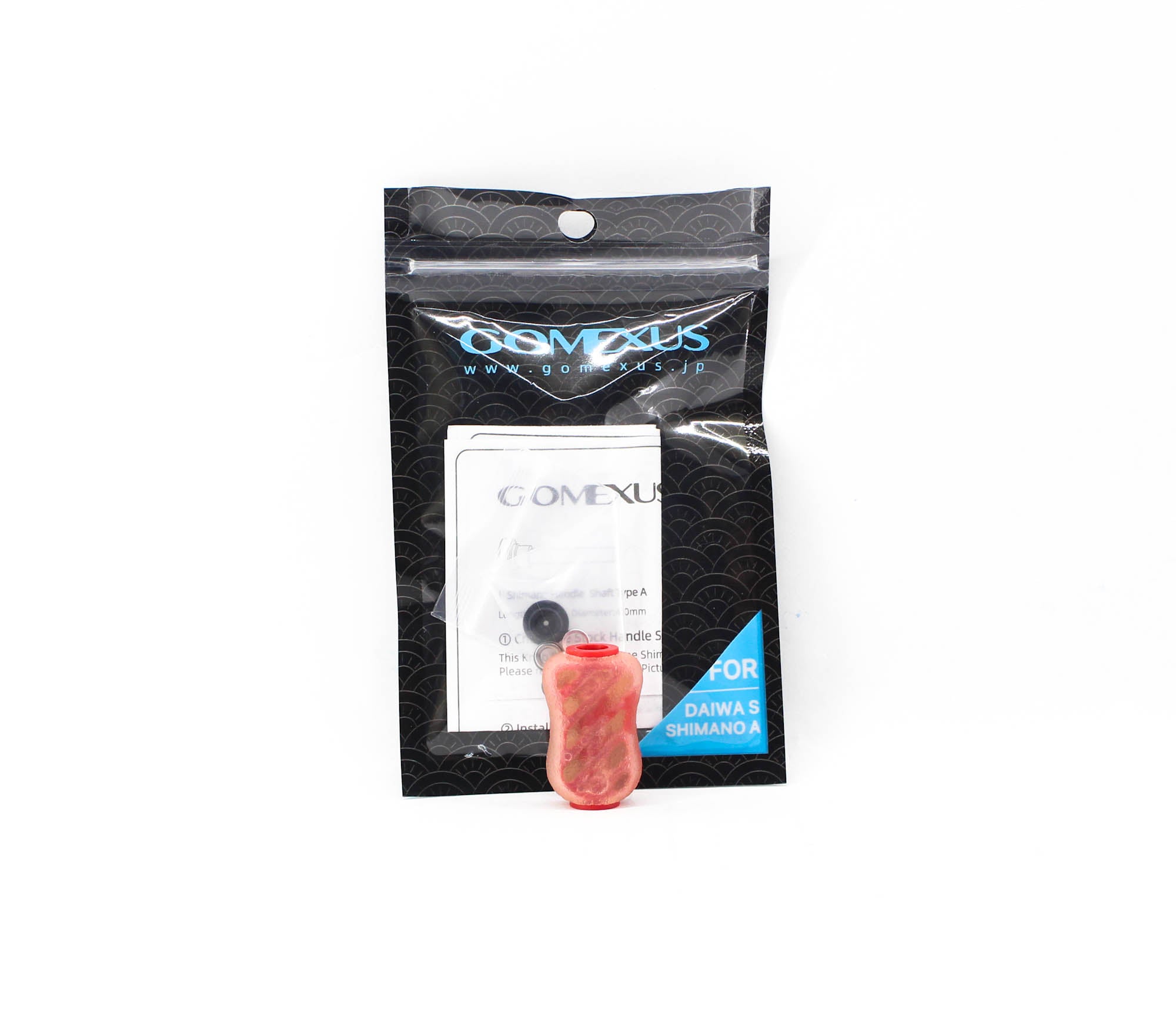 Gomexus S20RDBK Knob TPE Red Clear 22mm Shimano A , Daiwa S (3933)