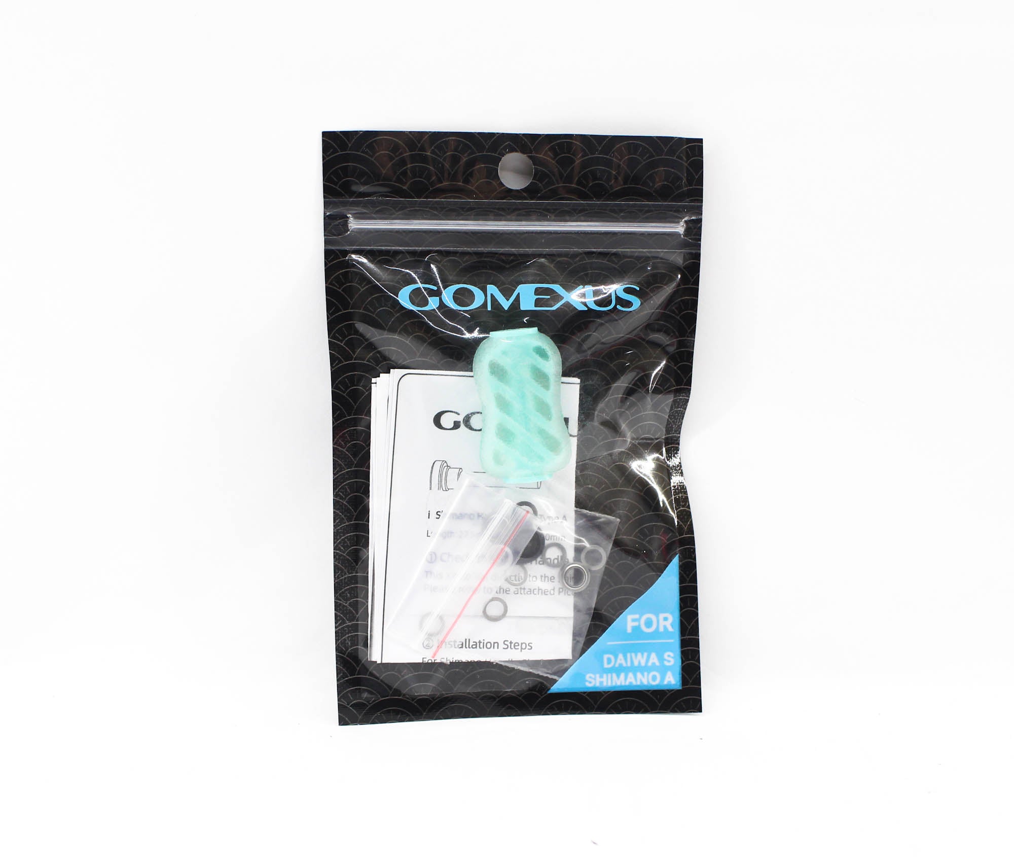 Gomexus K120PFGNBK Knob TPE Green Clear 22mm Shimano A , Daiwa S (3940)