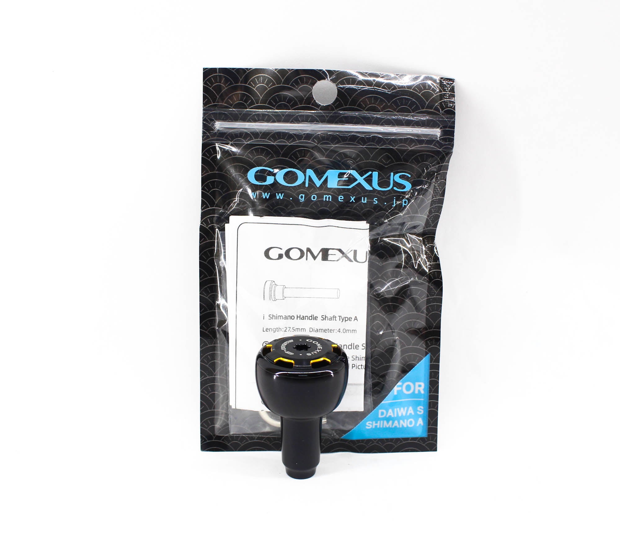 Gomexus AS30BKGD Knob Alu Black Gold 30mm Shimano A , Daiwa S (4848)