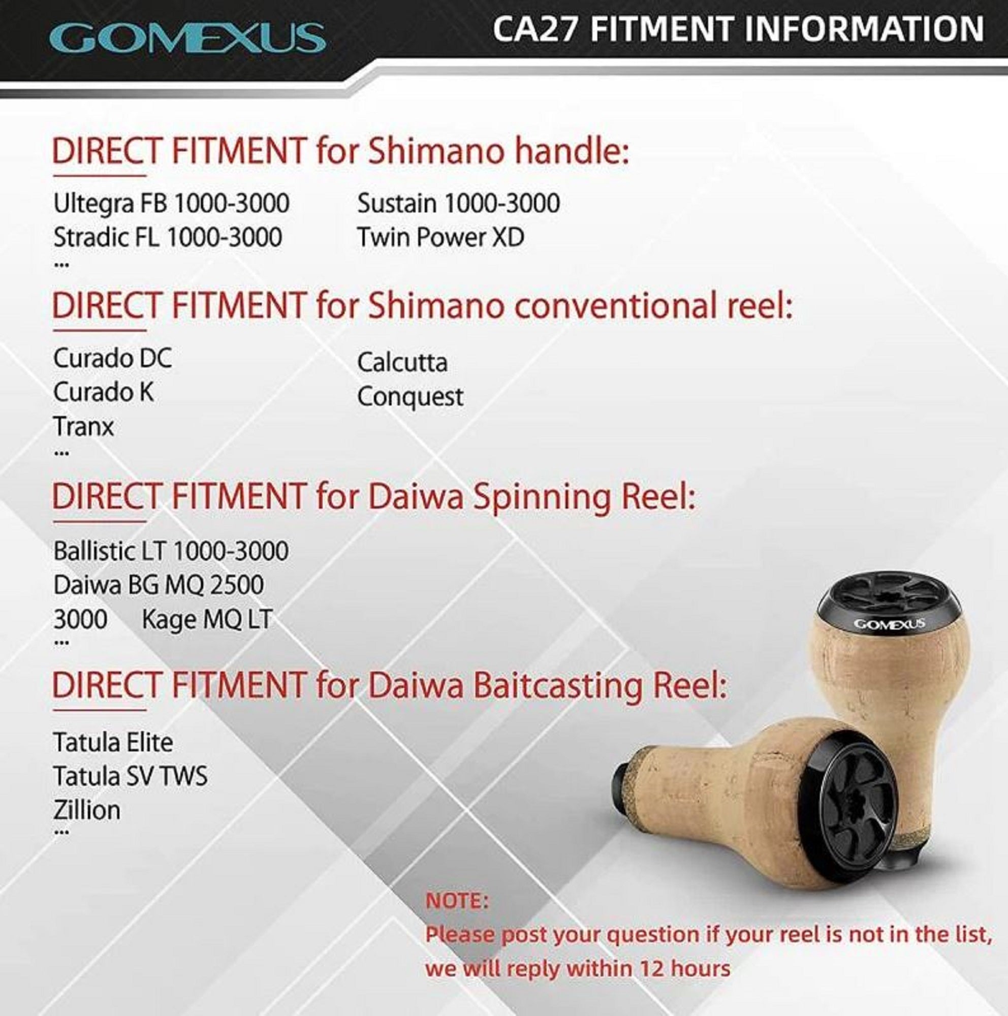 Gomexus K127CBK Knob Cork Alu Black 27mm Shimano A , Daiwa S (7290)