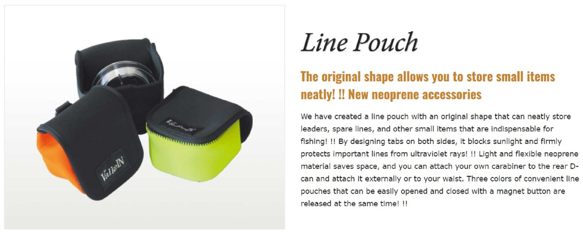 Valkein Line Pouch 95 x 95 x 60mm Orange (9423)
