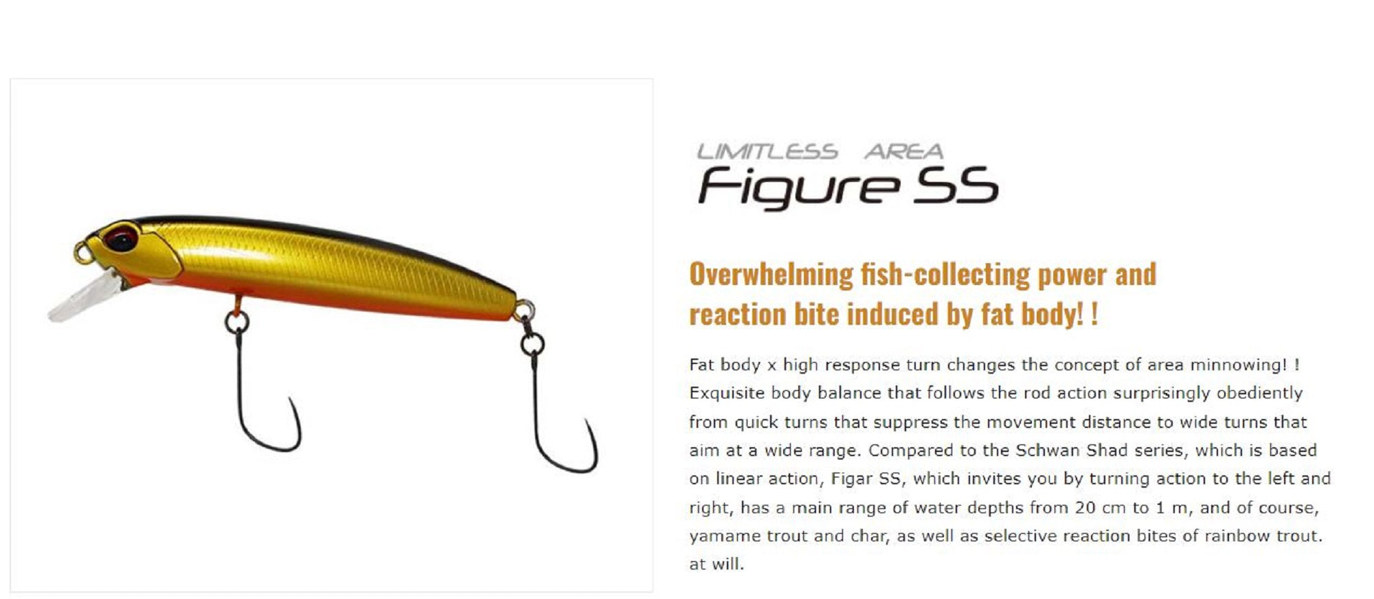 Valkein Figure SS 63mm 4.6 grams Slow Sinking Lure M158 (7007)