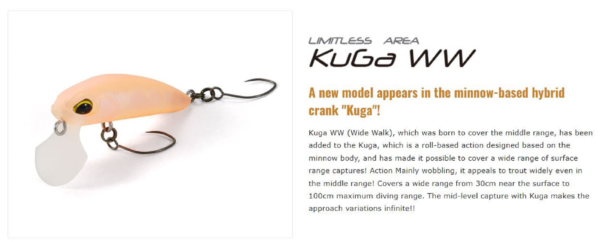 Valkein Kuga WW 40mm 2.9 grams Floating Lure M196 (7754)