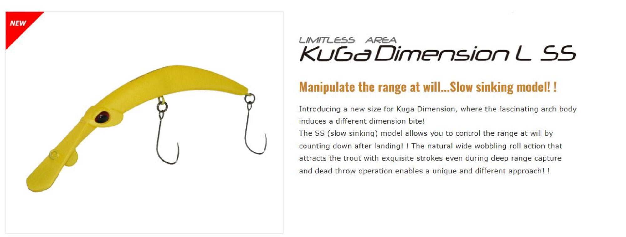 Valkein Kuga Dimension L SS 60mm 3.5 grams Sinking Lure M200 (8591)
