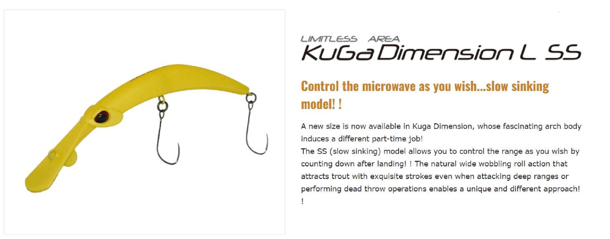 Valkein Kuga Dimension L SS 60mm 3.5 grams Sinking Lure M182 (8683)