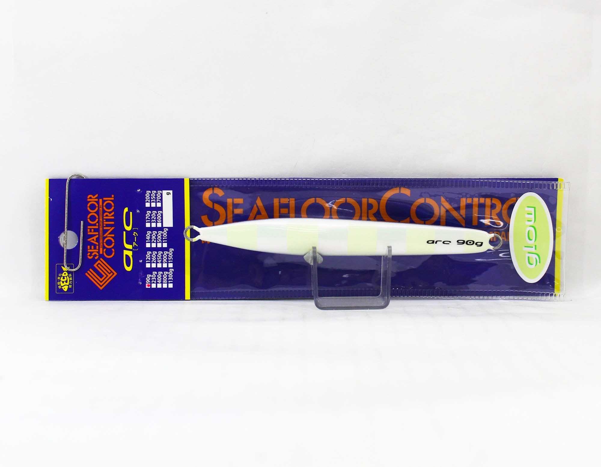 Seafloor Control Metal Jig Arc 90 grams Titan Red Pearl Zebra Glow (5375)