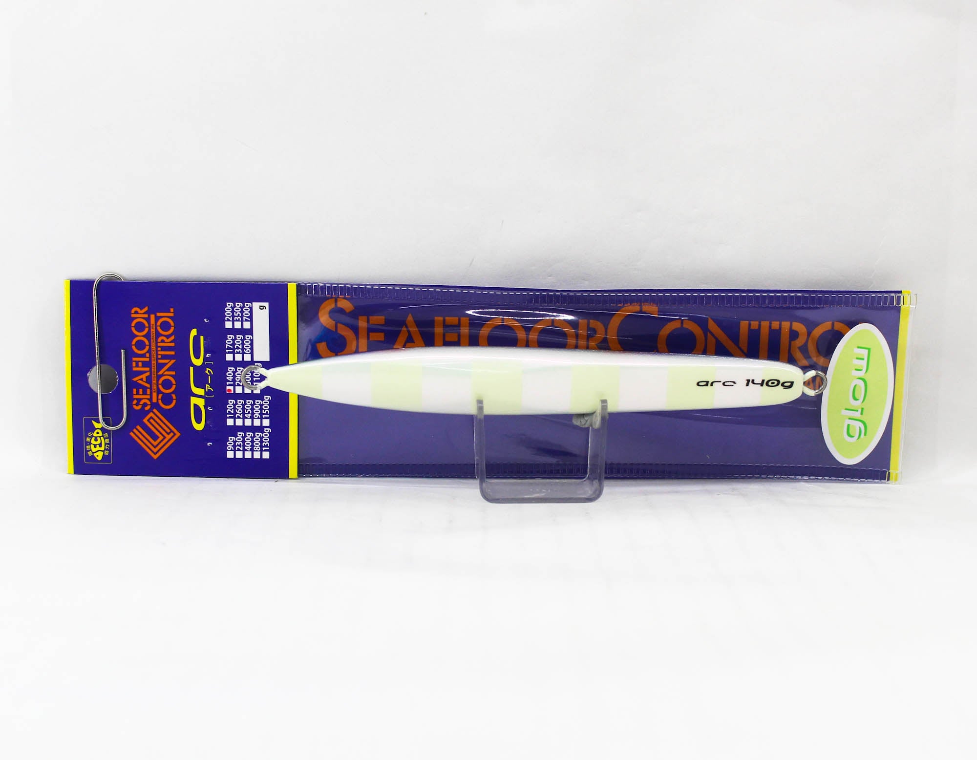 Seafloor Control Metal Jig Arc 140 grams Titan Red Pearl Zebra Glow (5399)