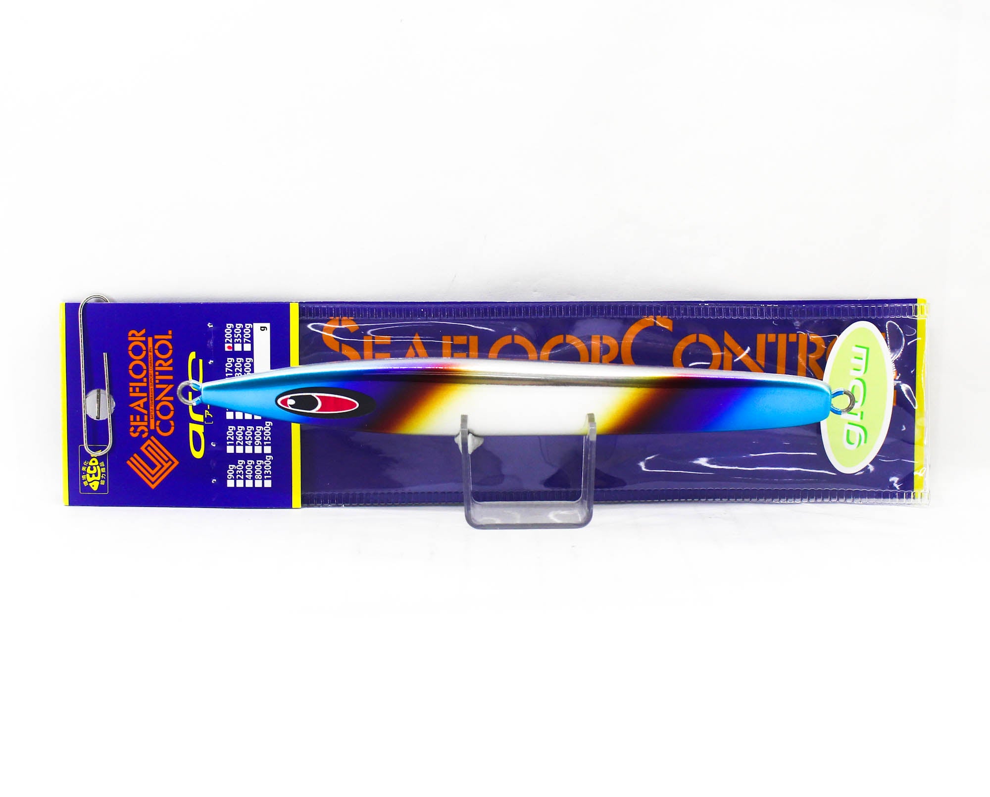 Seafloor Control Metal Jig Arc 200 grams Red Pearl Zebra Glow (5412)