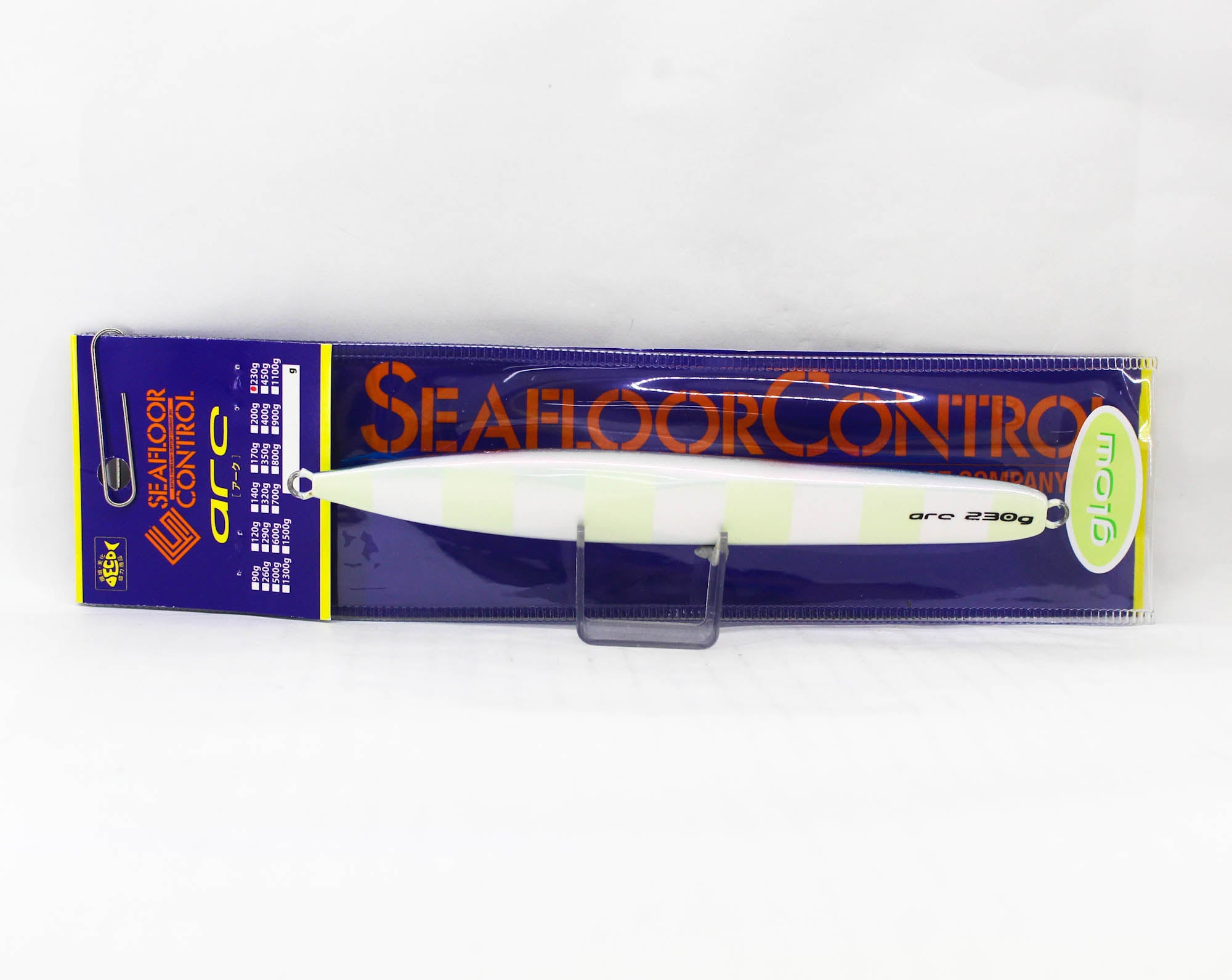 Seafloor Control Metal Jig Arc 230 grams Red Pearl Zebra Glow (5429)