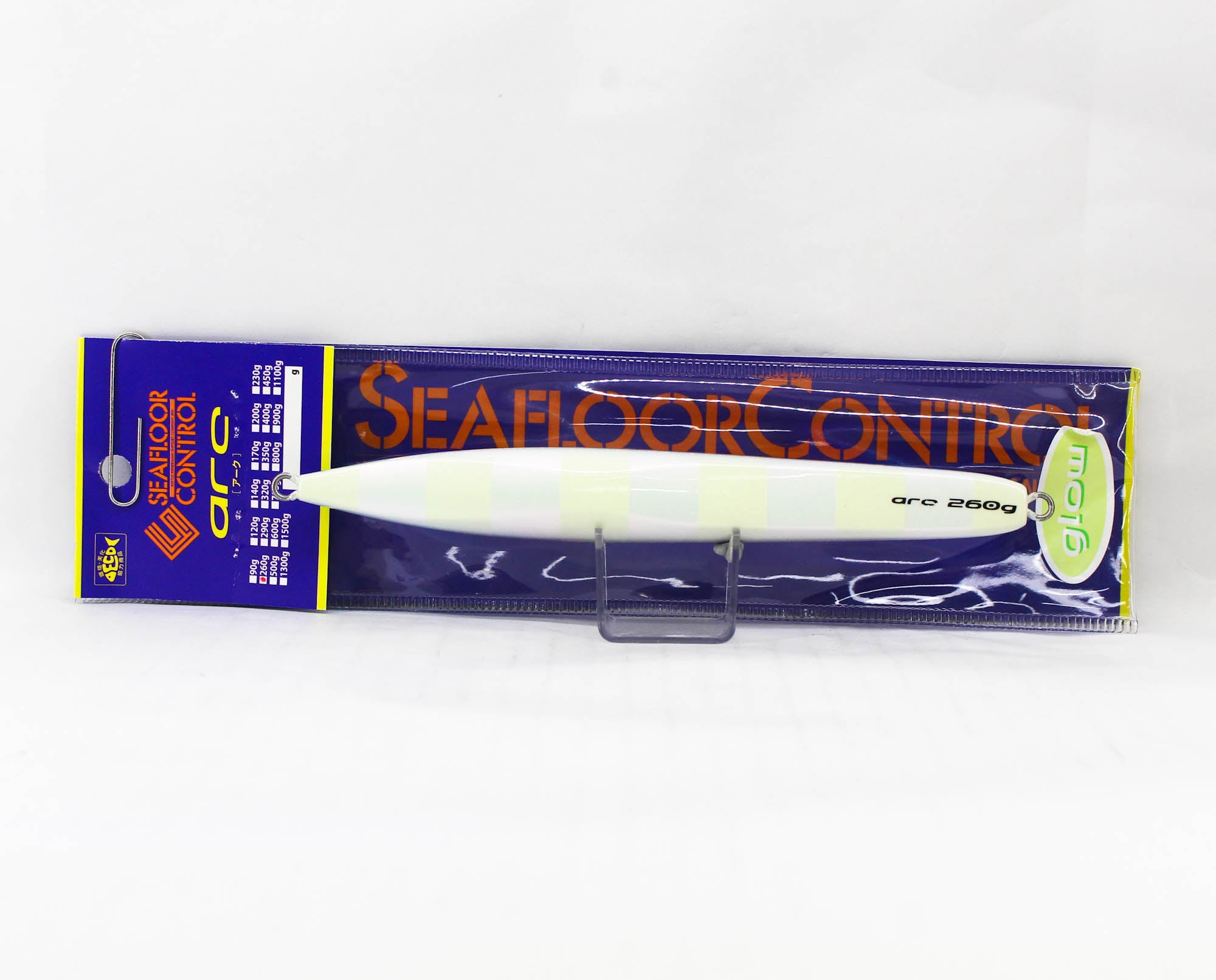 Seafloor Control Metal Jig Arc 260 grams Titan RPZ Glow (5436)