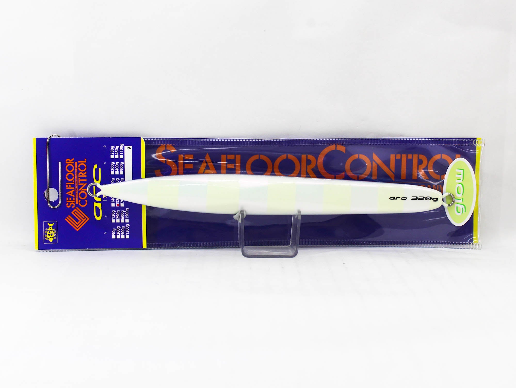 Seafloor Control Metal Jig Arc 320 grams Titan Red Pearl Zebra Glow (5450)