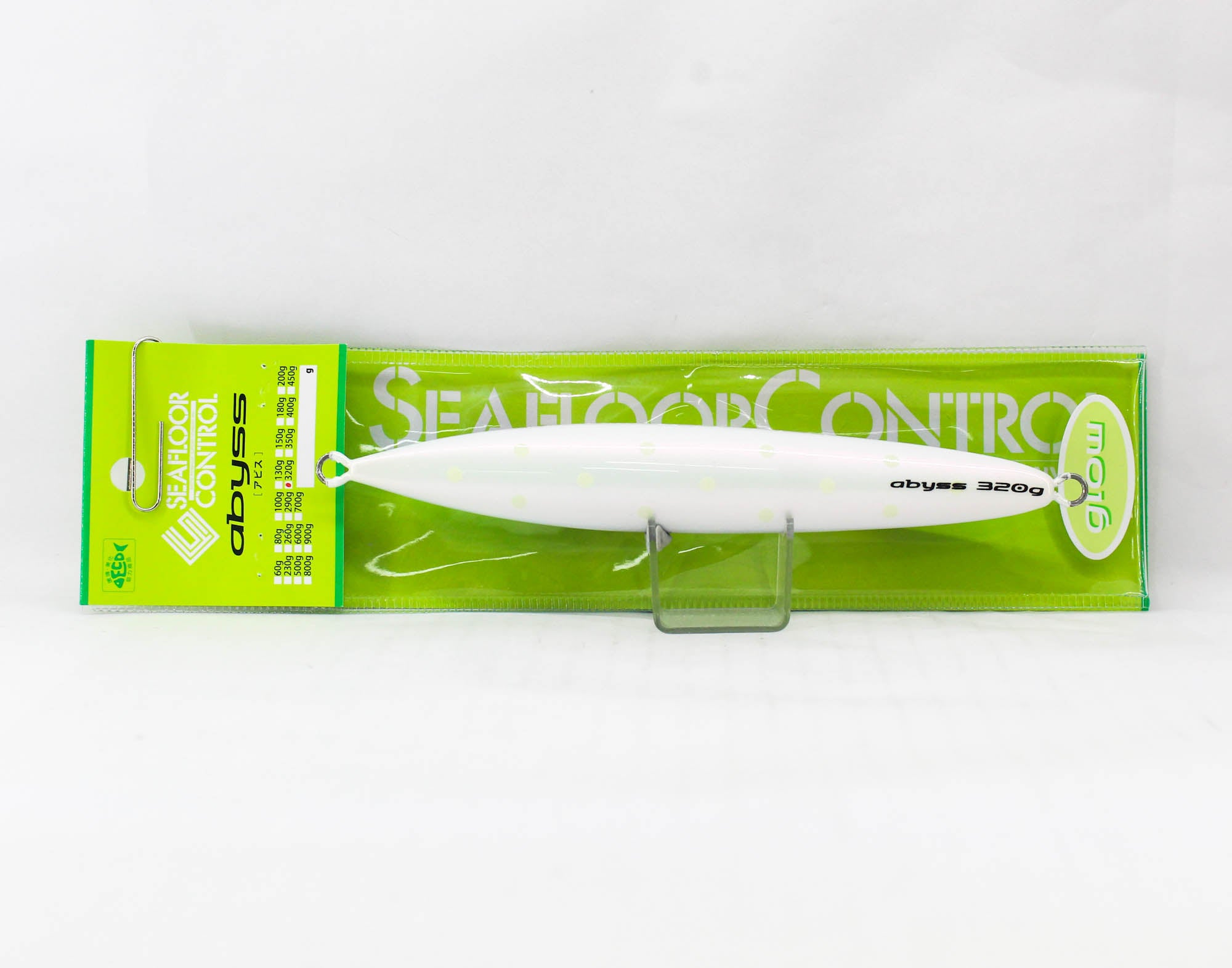 Seafloor Control Metal Jig Abyss 320 grams Titan Red Pearl Dot Glow (6068)