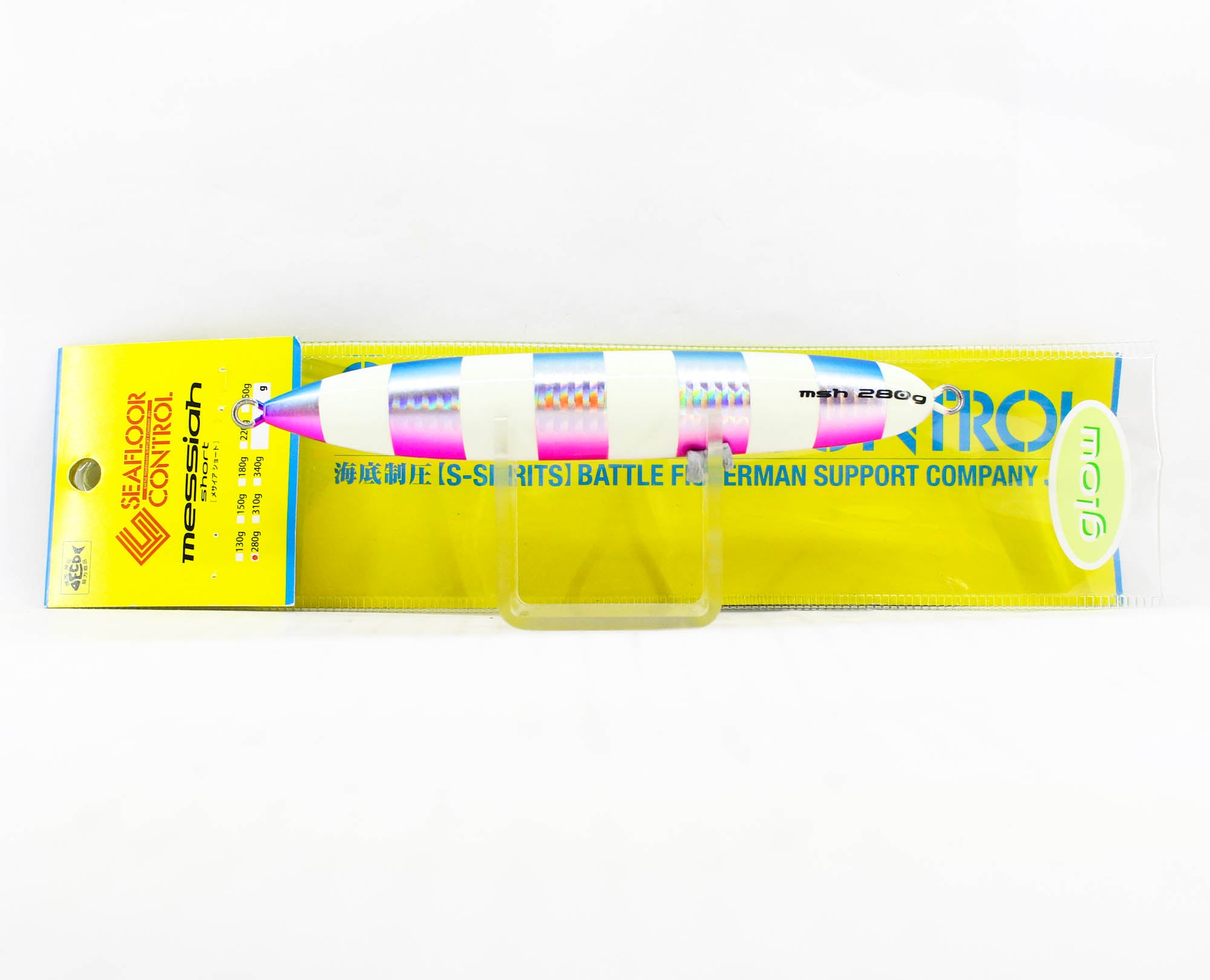 Seafloor Control Metal Jig Messiah short 280 grams PBZ Glow (4444)
