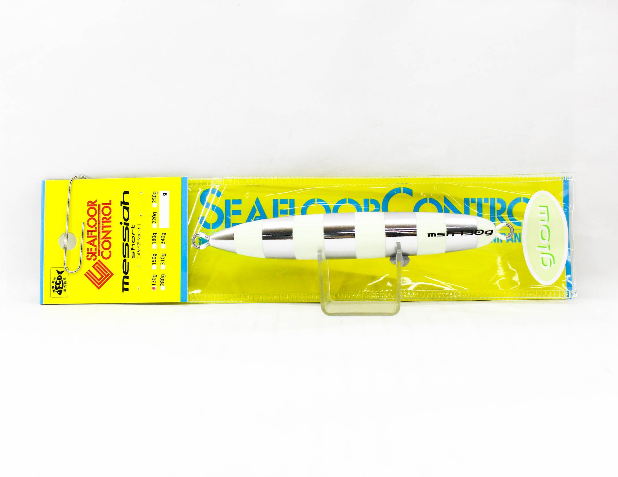 Seafloor Control Metal Jig Messiah Short 130 grams Titan Zebra Glow (5298)