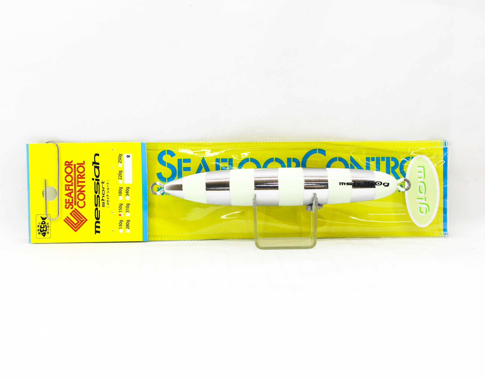 Seafloor Control Metal Jig Messiah Short 150 grams Titan Zebra Glow (5304)