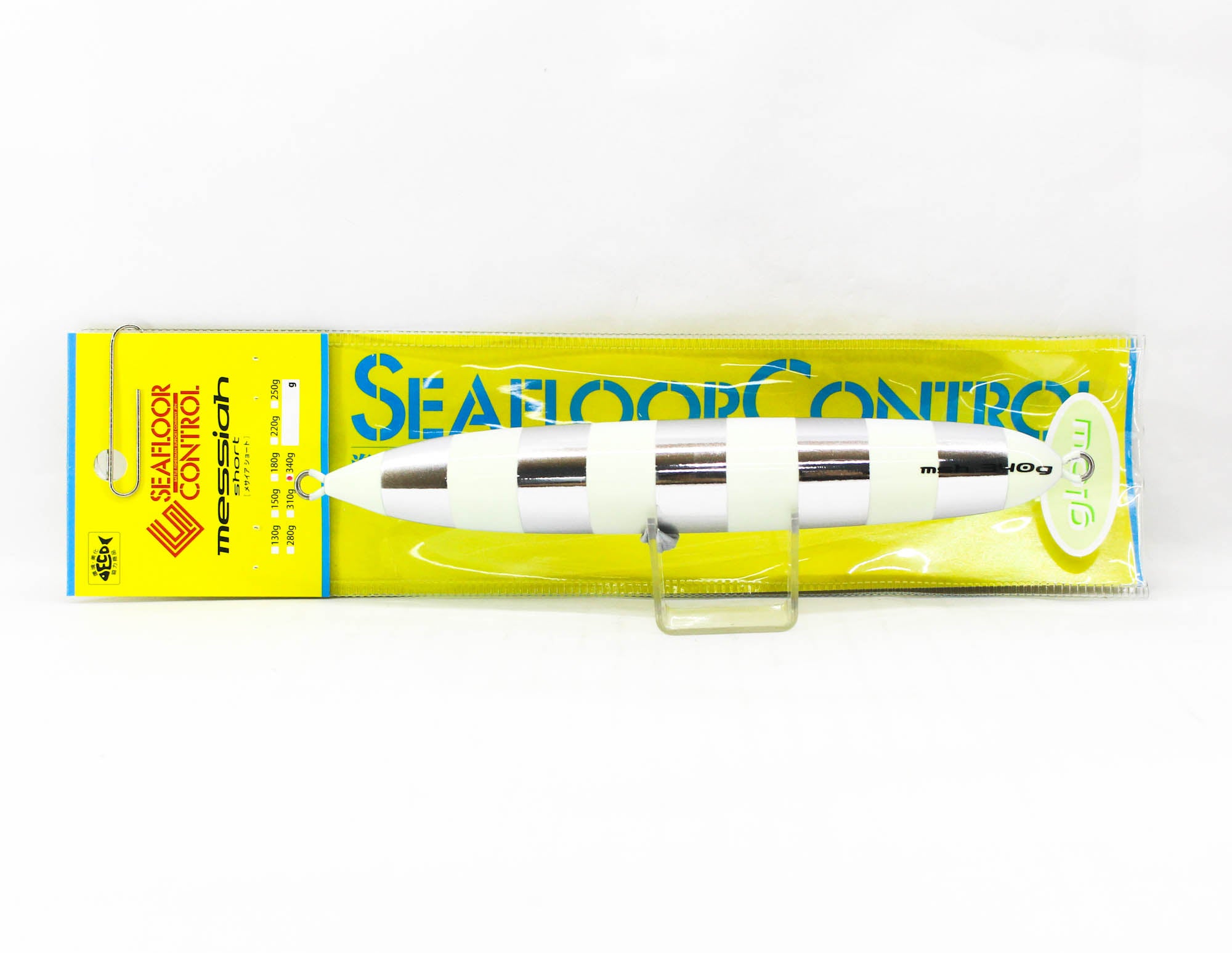 Seafloor Control Metal Jig Messiah Short 340 grams Titan Zebra Glow (5366)