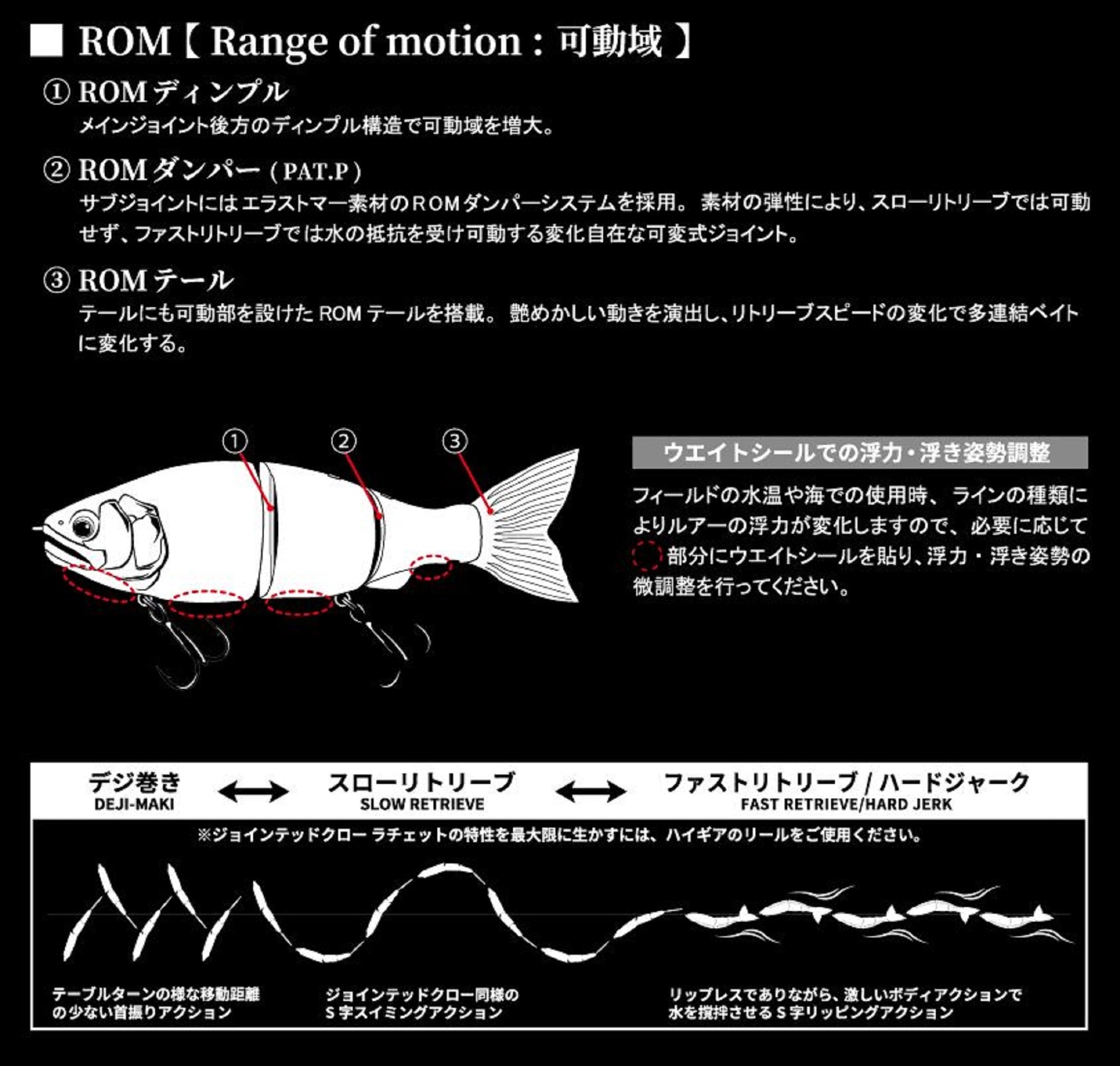 Gan Craft Jointed Claw 184 Ratchet Salt Floating Jointed Lure SW-03 (2271)