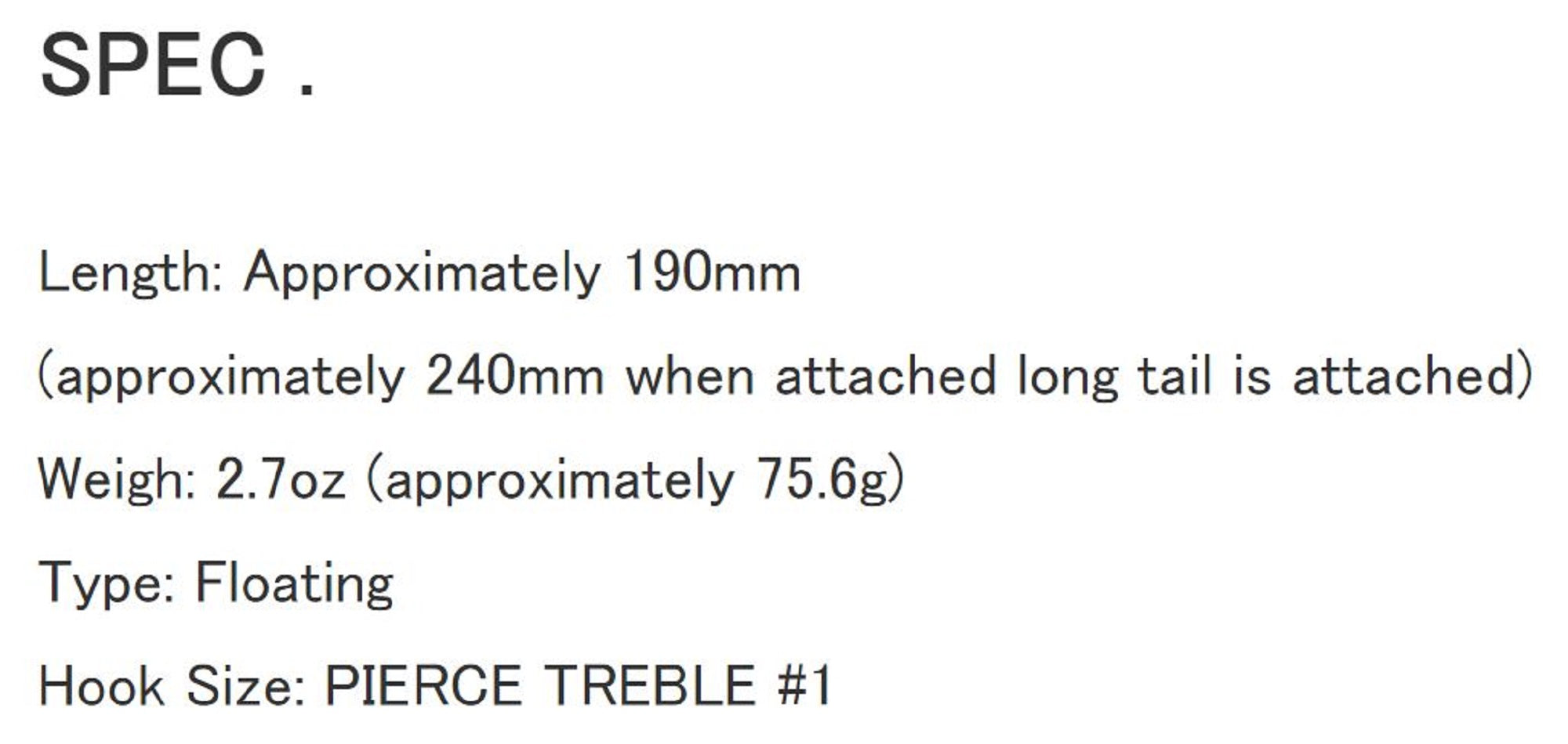 Eisvogel Avido 190F 75.6 grams Floating Lure 07 (0226)