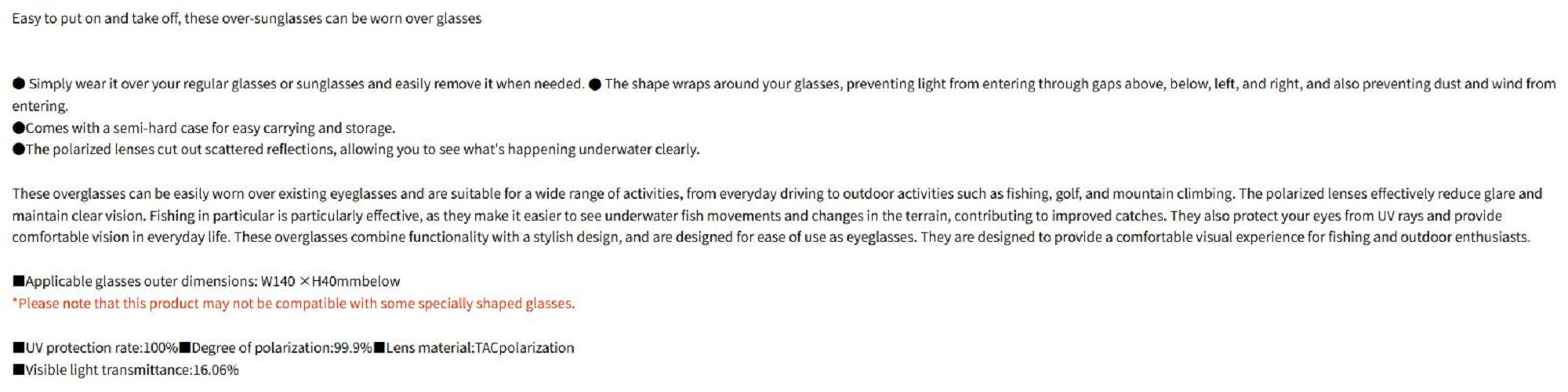 Dress Polarised Fishing Sunglasses Over Airborne (0760)