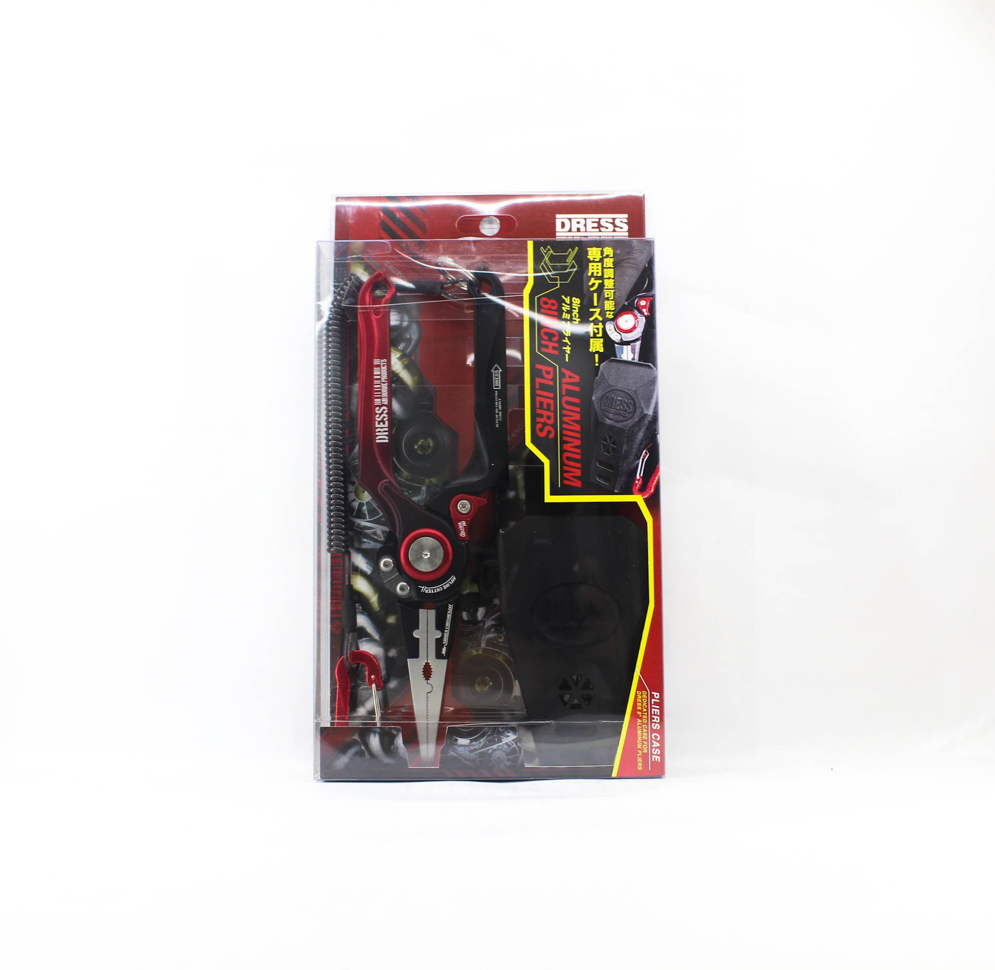 Dress Plier Aluminum 8 Inch Black Red (1682)