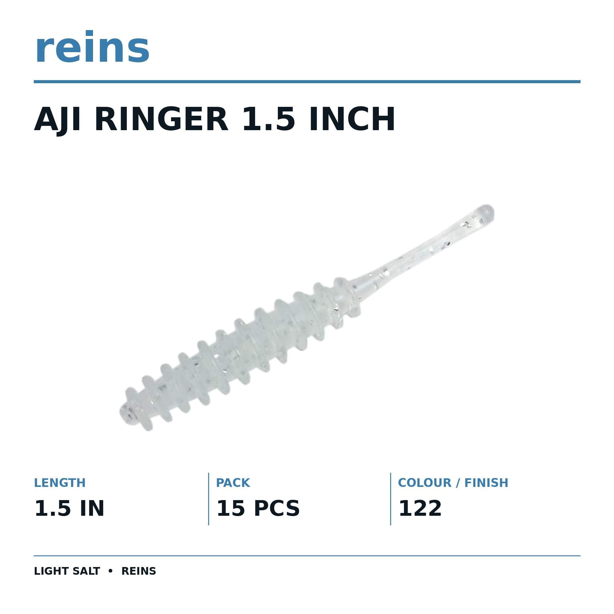 Reins Soft Plastic Aji Ringer 1.5 Inch 15 pieces 122 (2885)