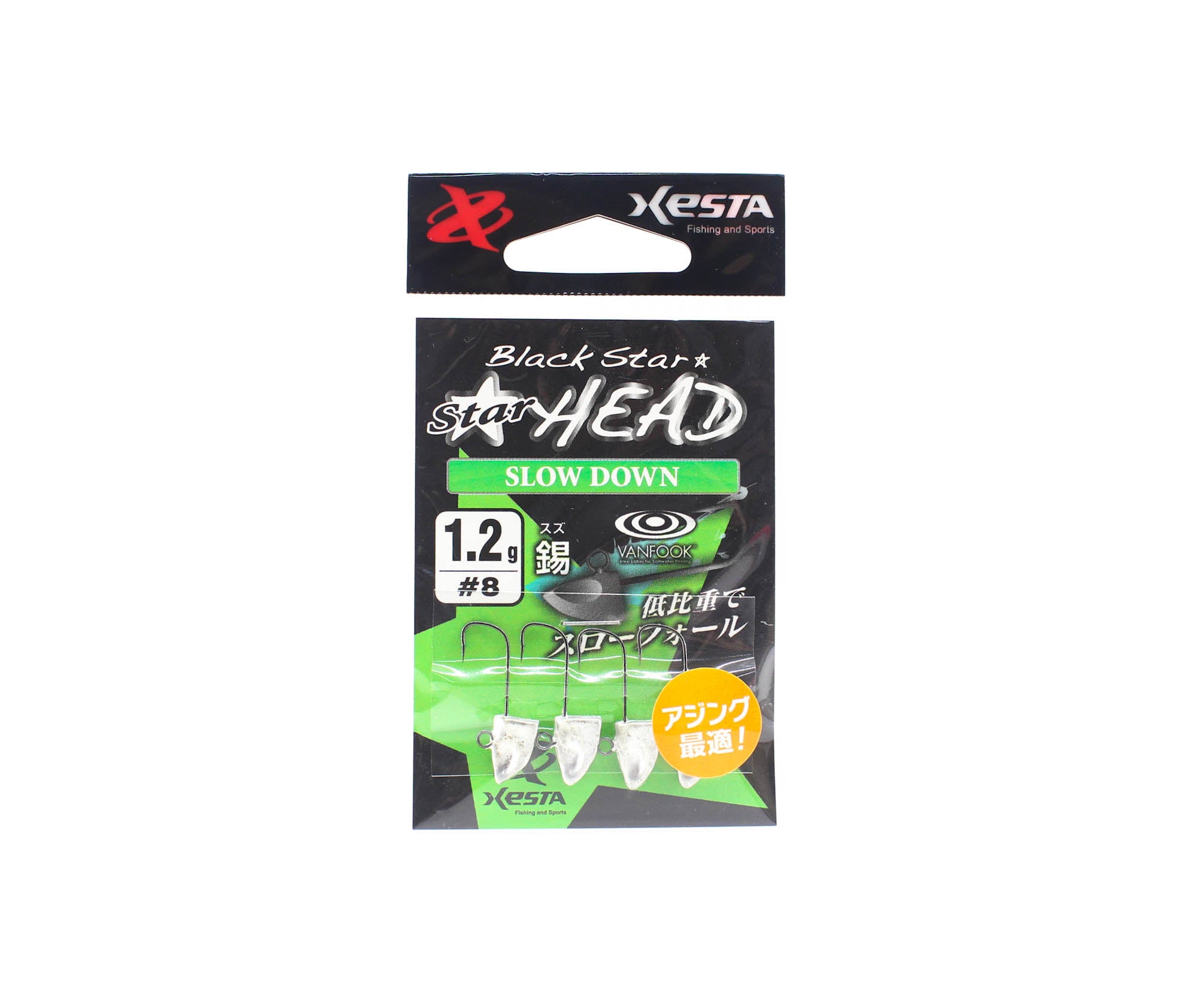 Xesta Jig Head Star Head Slow Down 1.2 grams Hook Size 8 (0724)