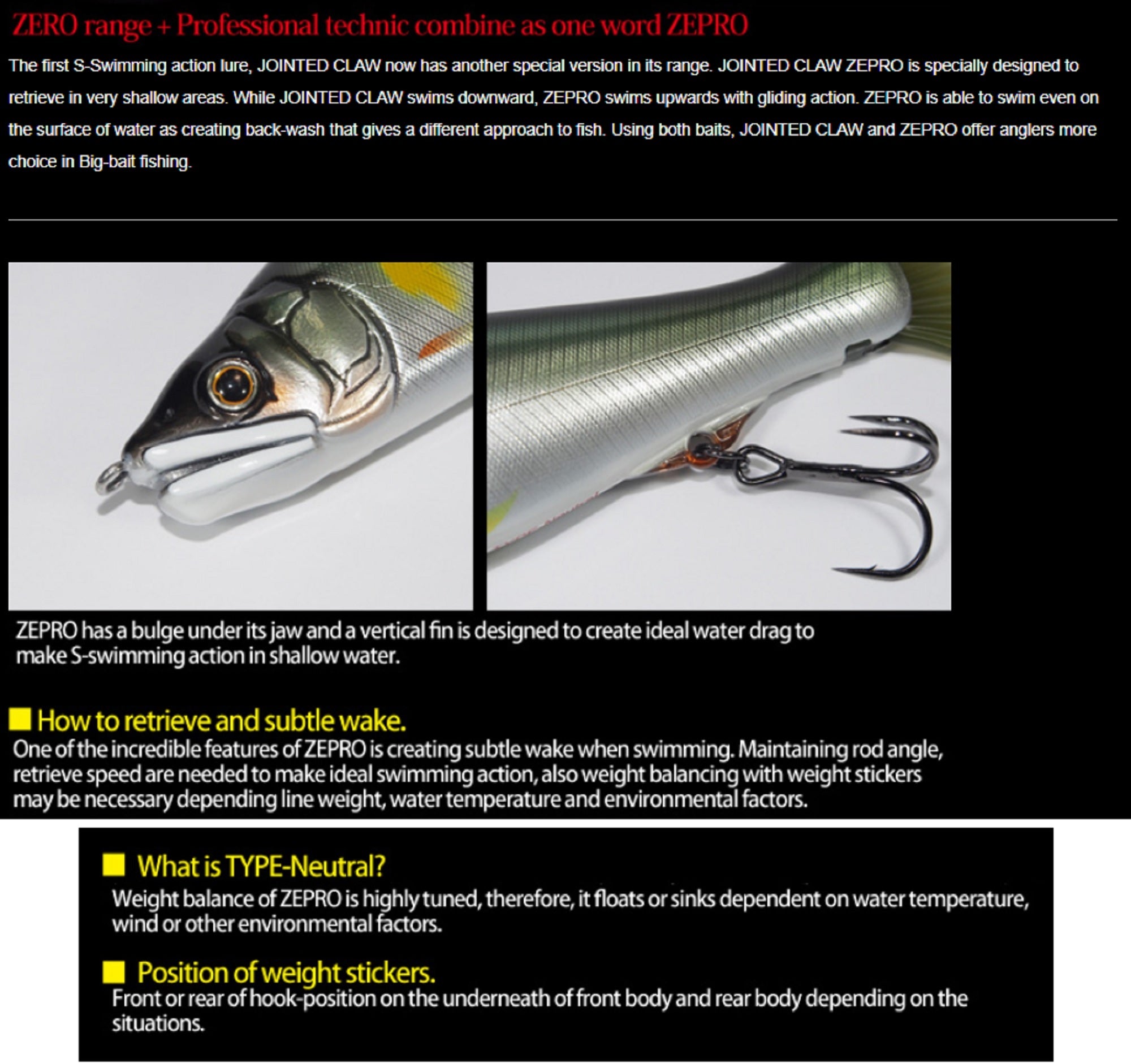 Gan Craft Jointed Claw 178 Zepro Floating Jointed Lure AS-10 (0830)