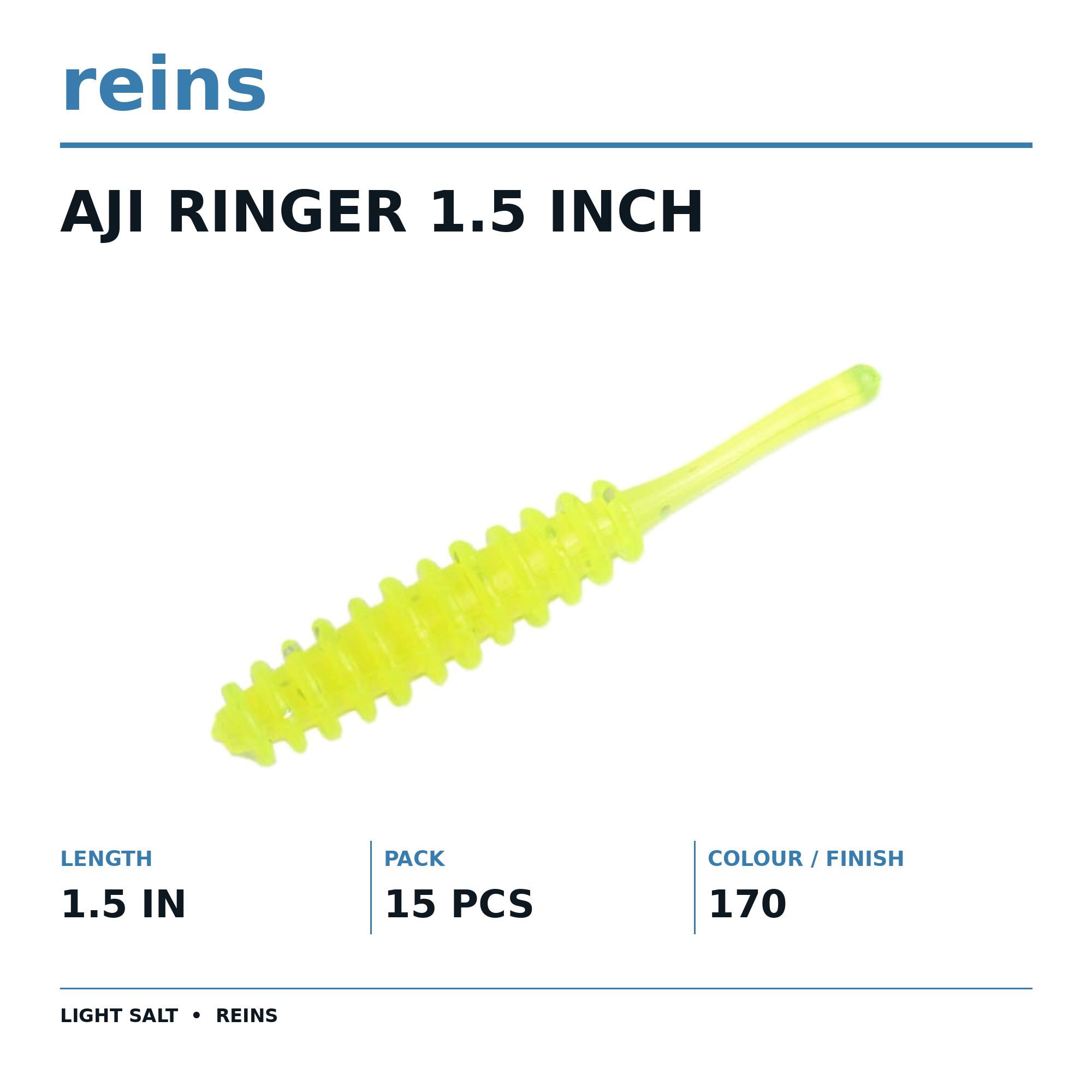 Reins Soft Plastic Aji Ringer 1.5 Inch 15 pieces 170 (2439)