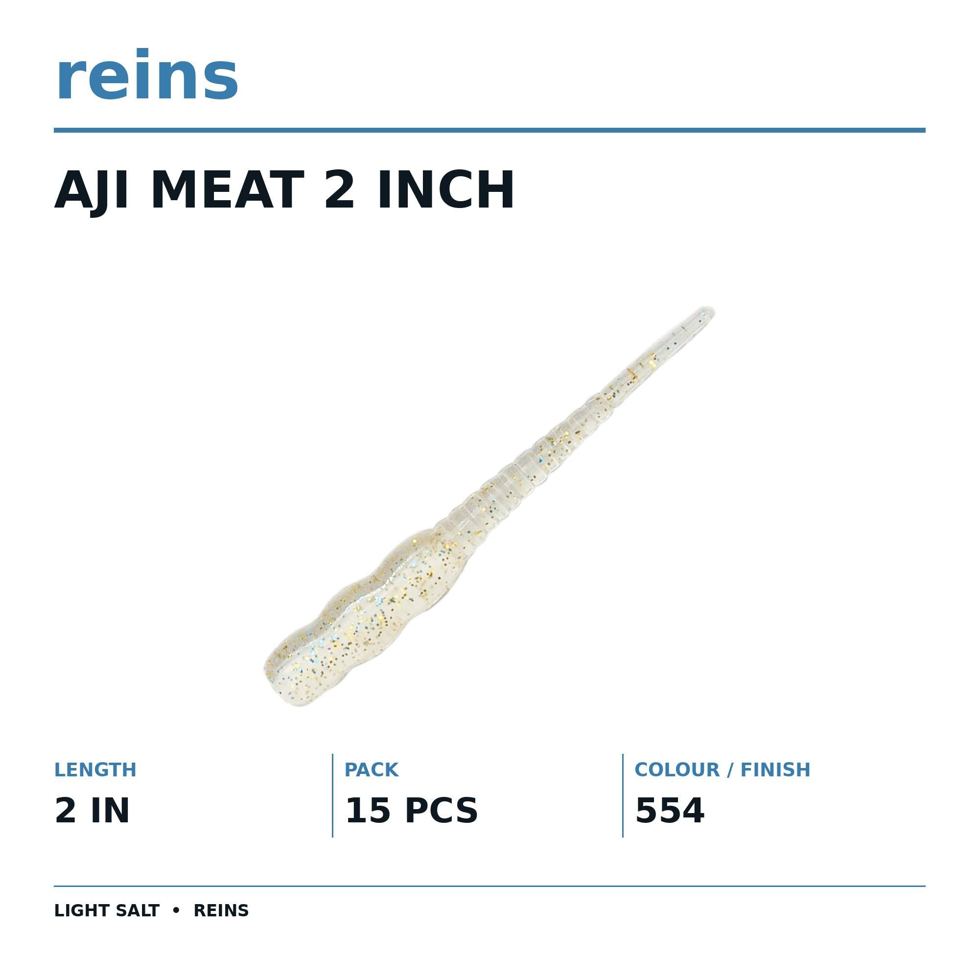 Reins Soft Plastic Aji Meat 2 Inch 15 Pieces 554 (2407)