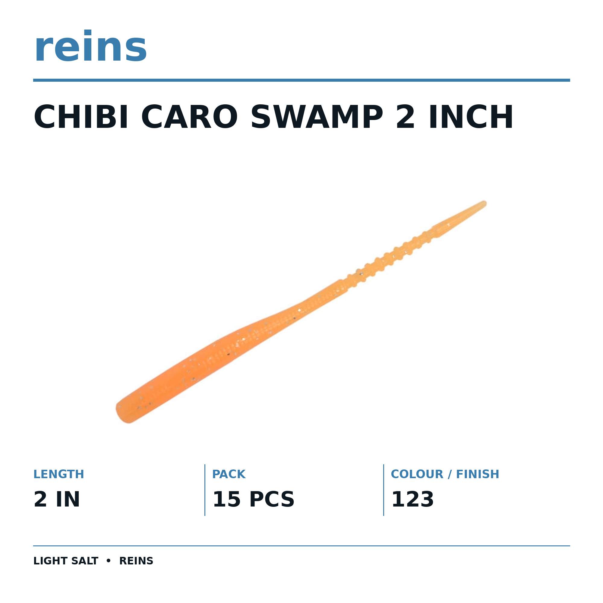Reins Soft Plastic Chibi Caro Swap 2 Inch 15 pieces 123 (2445)