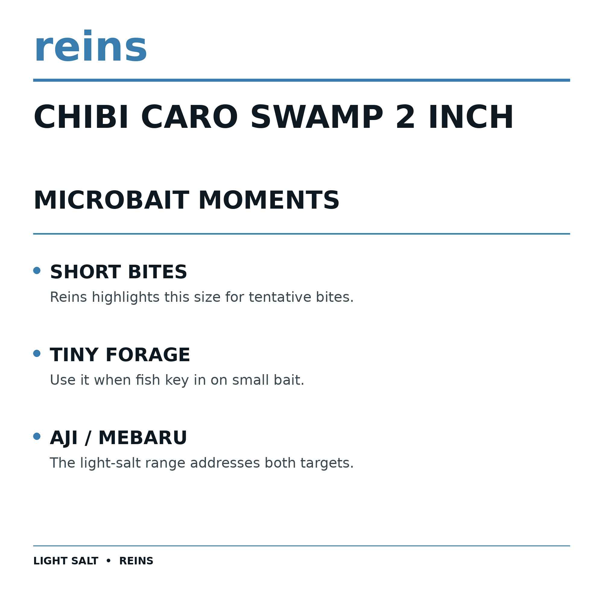 Reins Soft Plastic Chibi Caro Swap 2 Inch 15 pieces 123 (2445)