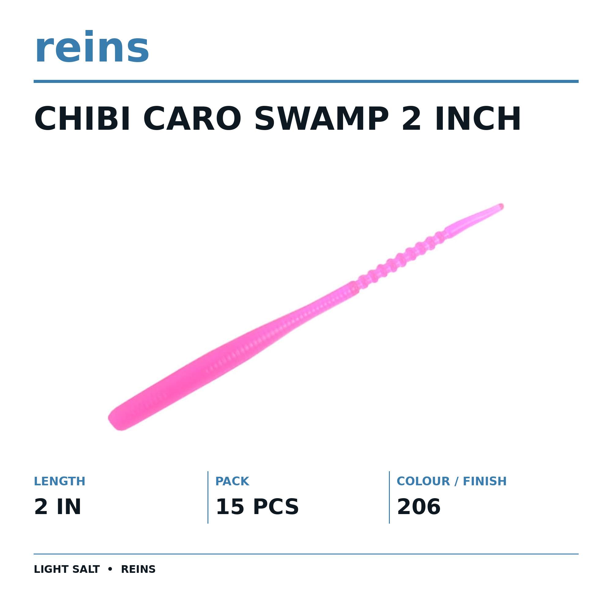 Reins Soft Plastic Chibi Caro Swap 2 Inch 15 pieces 206 (2544)